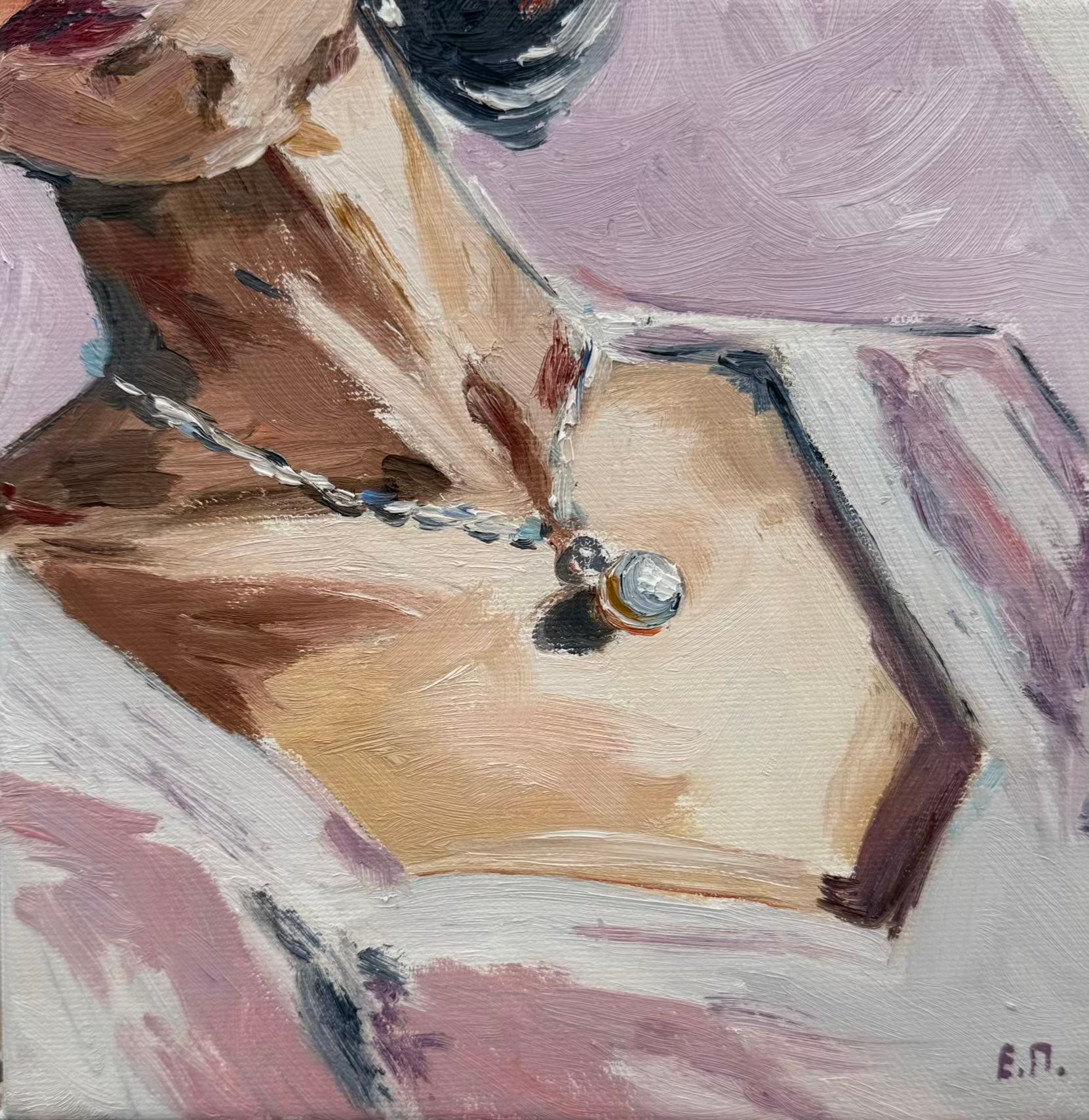 Елена Полищук (Картина, живопись - 
                  20 x 20 см) Перламутровый акцент