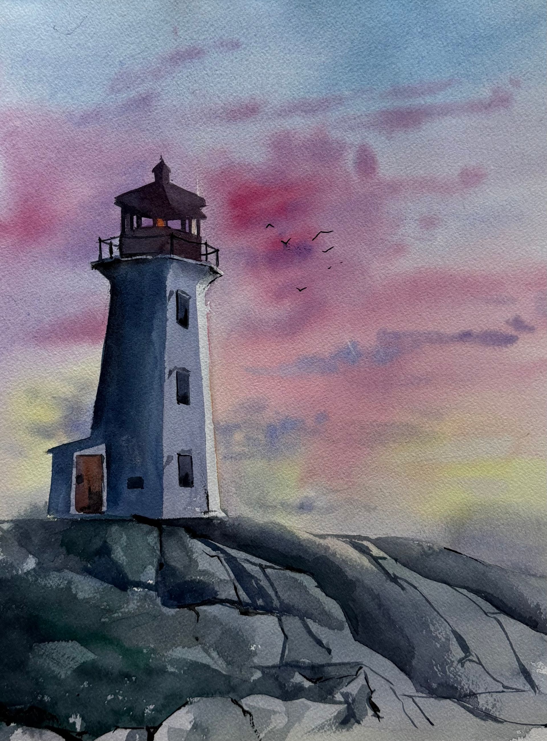 Полина Мотовилова (Авторская графика - 
                  28 x 38 см) Маяк