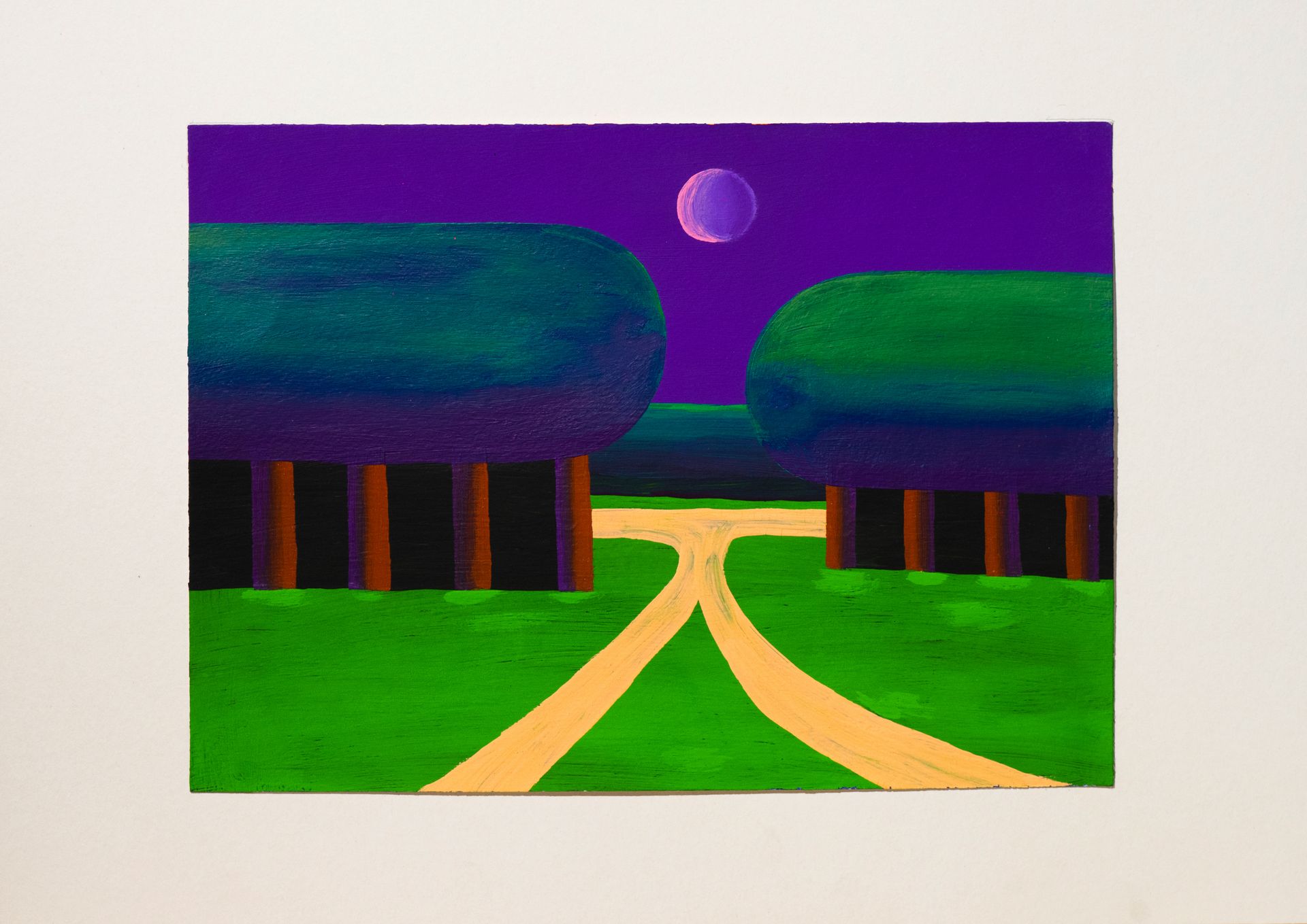 Олег Хвостов (Авторская графика - 
                  50 x 40 см) Пейзаж