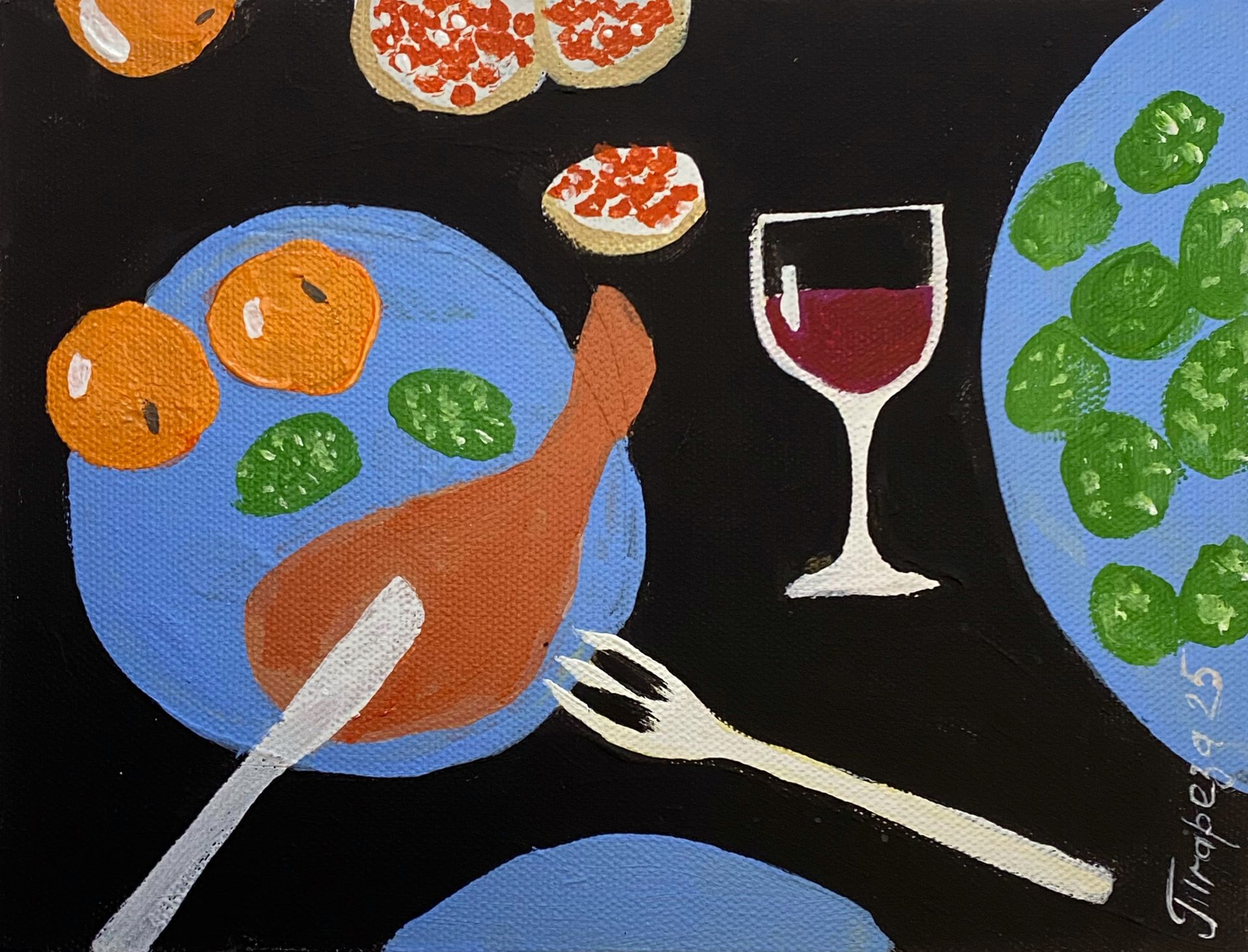 Анастасия Трапезникова (Картина, живопись - 
                  24 x 18 см) Holiday mood