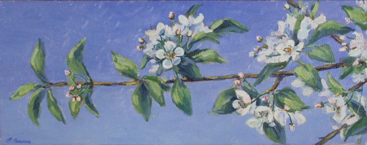 Елена Санина (Картина, живопись - 
                  50 x 20 см) Май