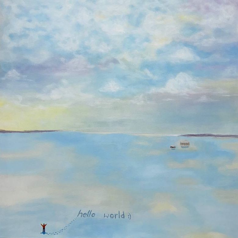 Анна Коноплева (Картина, живопись - 
                  100 x 100 см) Привет, мир