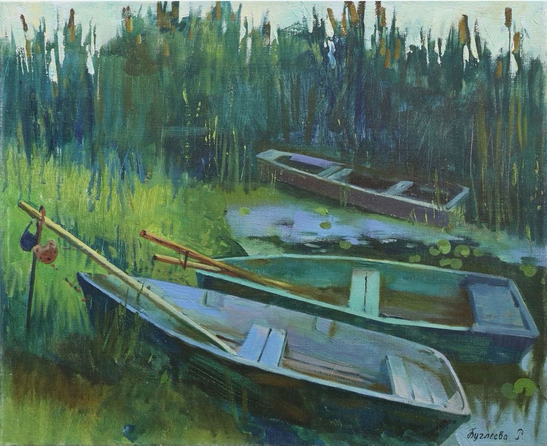 Регина Буглеева (Картина, живопись - 
                  55 x 45 см) Лодочки