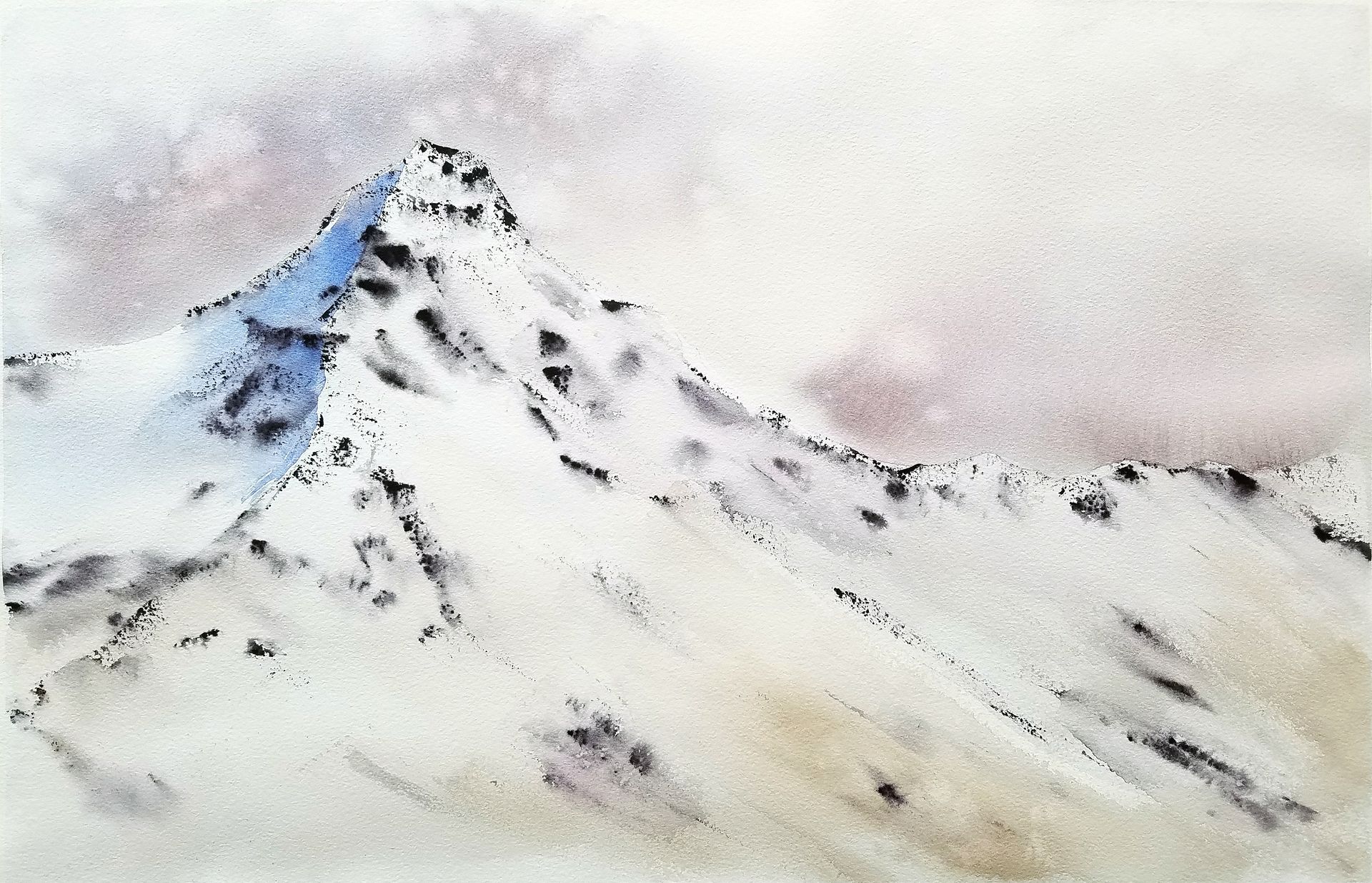 Светлана Юматова (Авторская графика - 
                  56 x 38 см) Снежная вершина