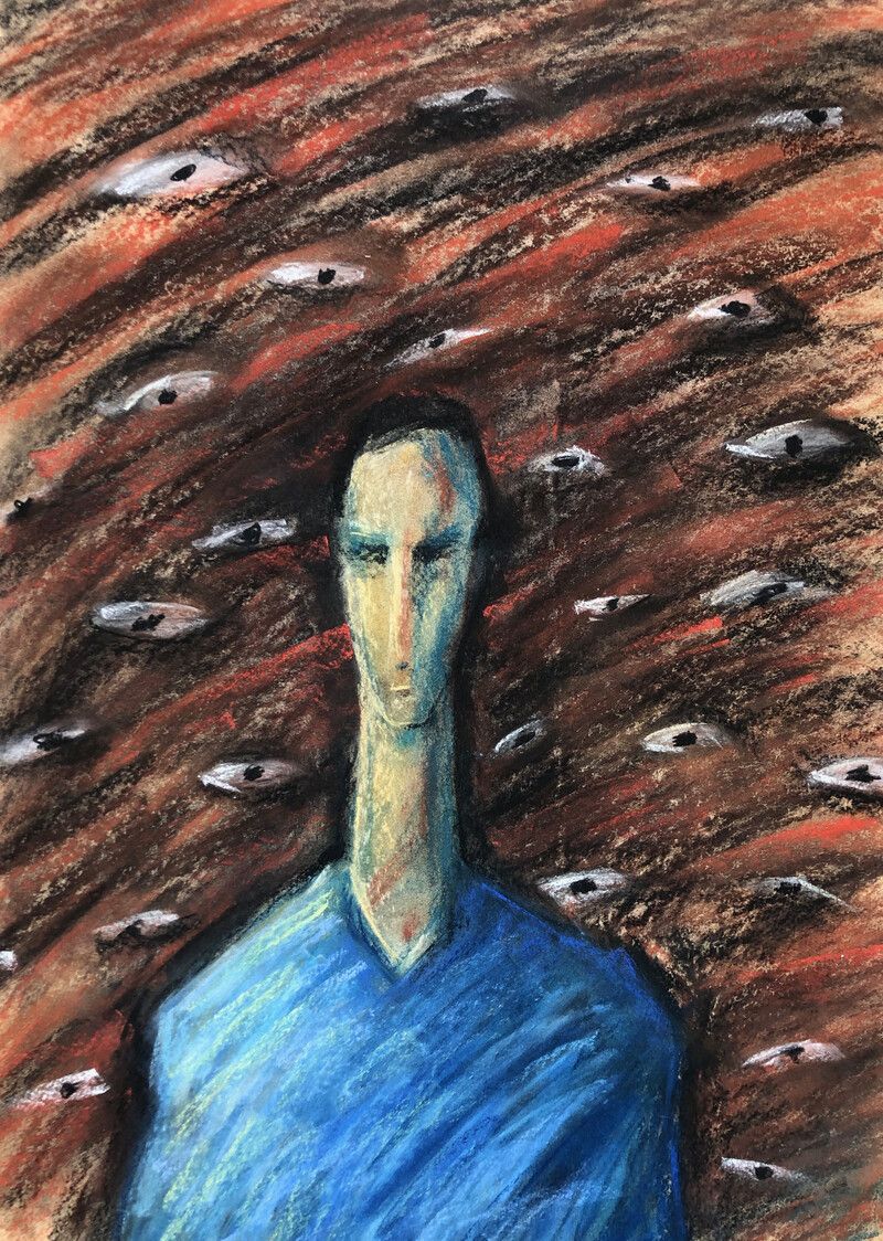 Святослав Игоревич Ушаков (Картина, живопись - 
                  50 x 65 см) Бессонница