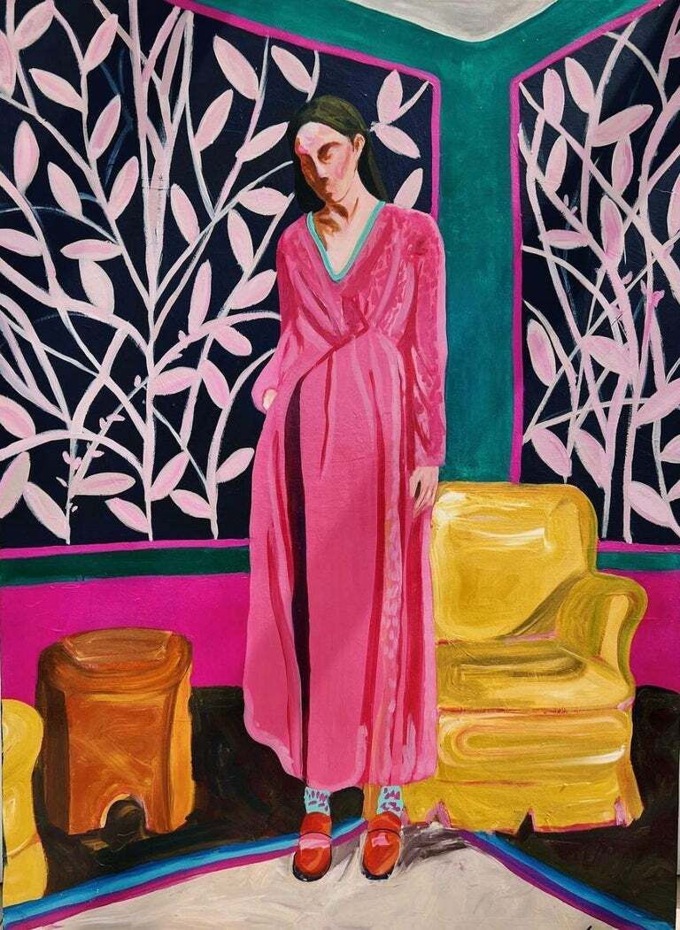 Сардор Эркинов (Картина, живопись - 
                  110 x 150 см) Одинокая в интерьере