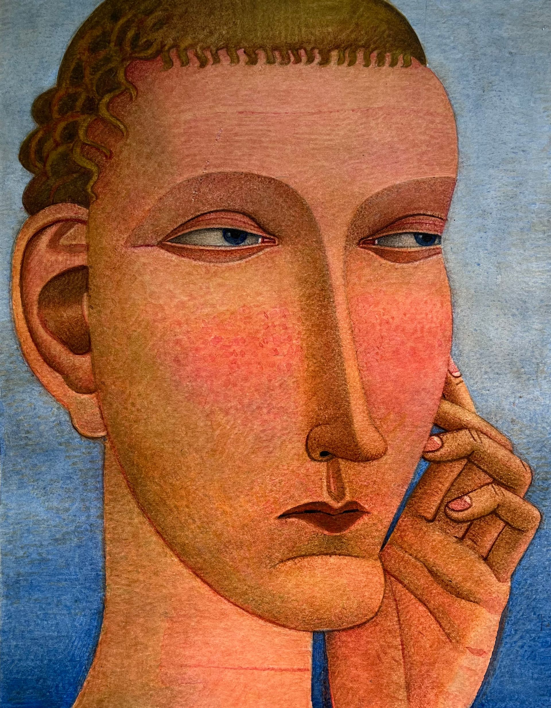 Иван Афонский (Авторская графика - 
                  20 x 28 см) Портрет 12