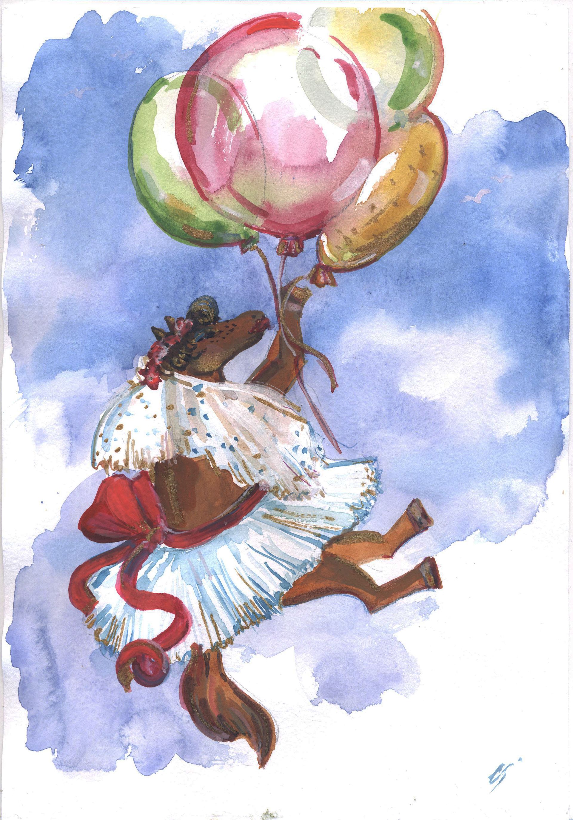 Елена Санина (Авторская графика - 
                  21 x 30 см) Невеста