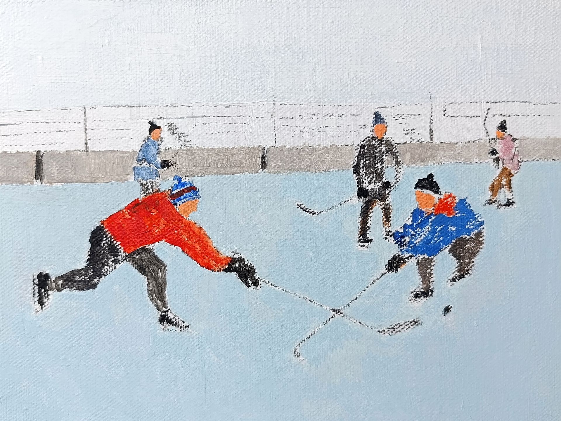Дарья Петухова (Картина, живопись - 
                  24 x 18 см) Спортсмены