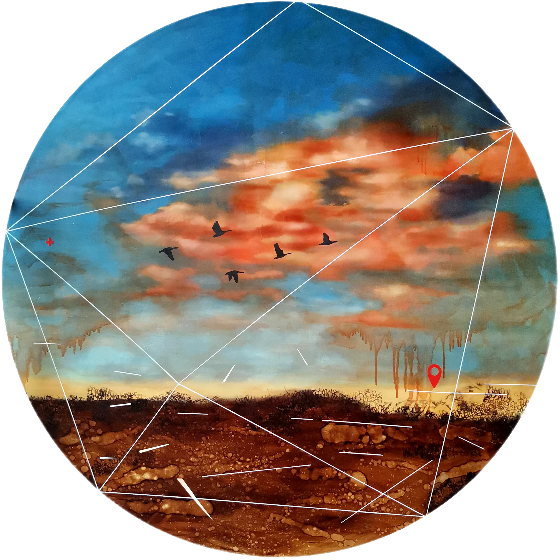 Денис Шевчук (Картина, живопись - 
                  148 x 148 см) Migration