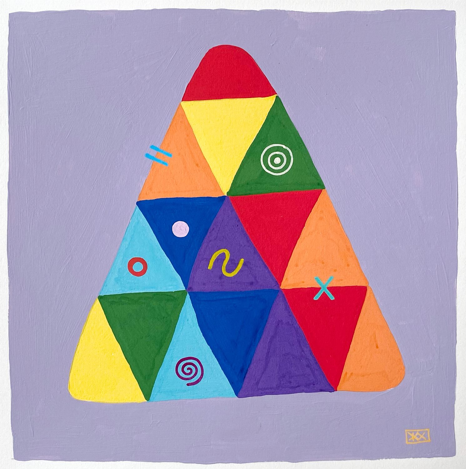 Женя Хитрова (Авторская графика - 
                  26 x 26 см) Лиловое