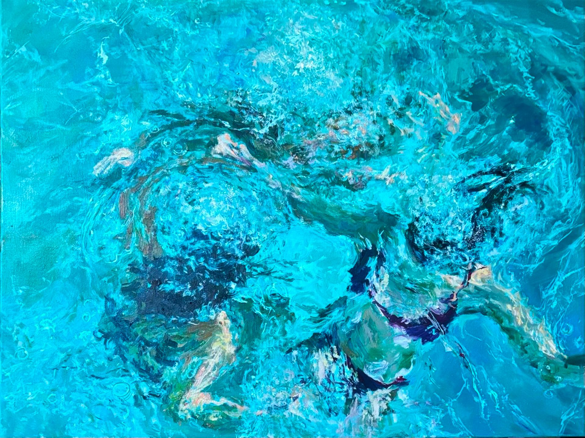 Анна Крас (Картина, живопись - 
                  80 x 60 см) РАСТВОРЯЮЩИЕСЯ КУПАЛЬЩИЦЫ