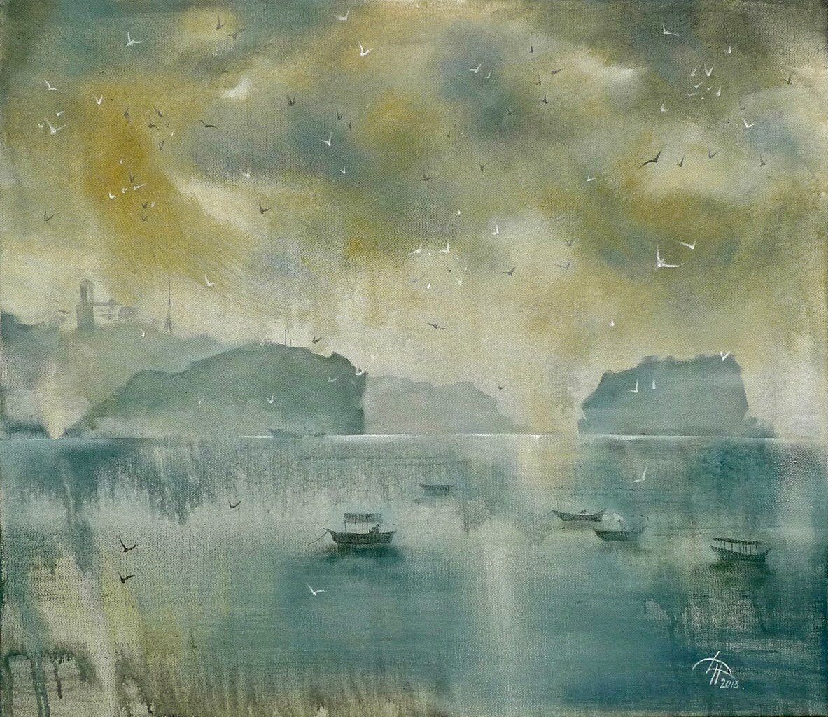 Динара Хёртнагль (Картина, живопись - 
                  70 x 60 см) Утро на острове Вэй Джоу (Китай)