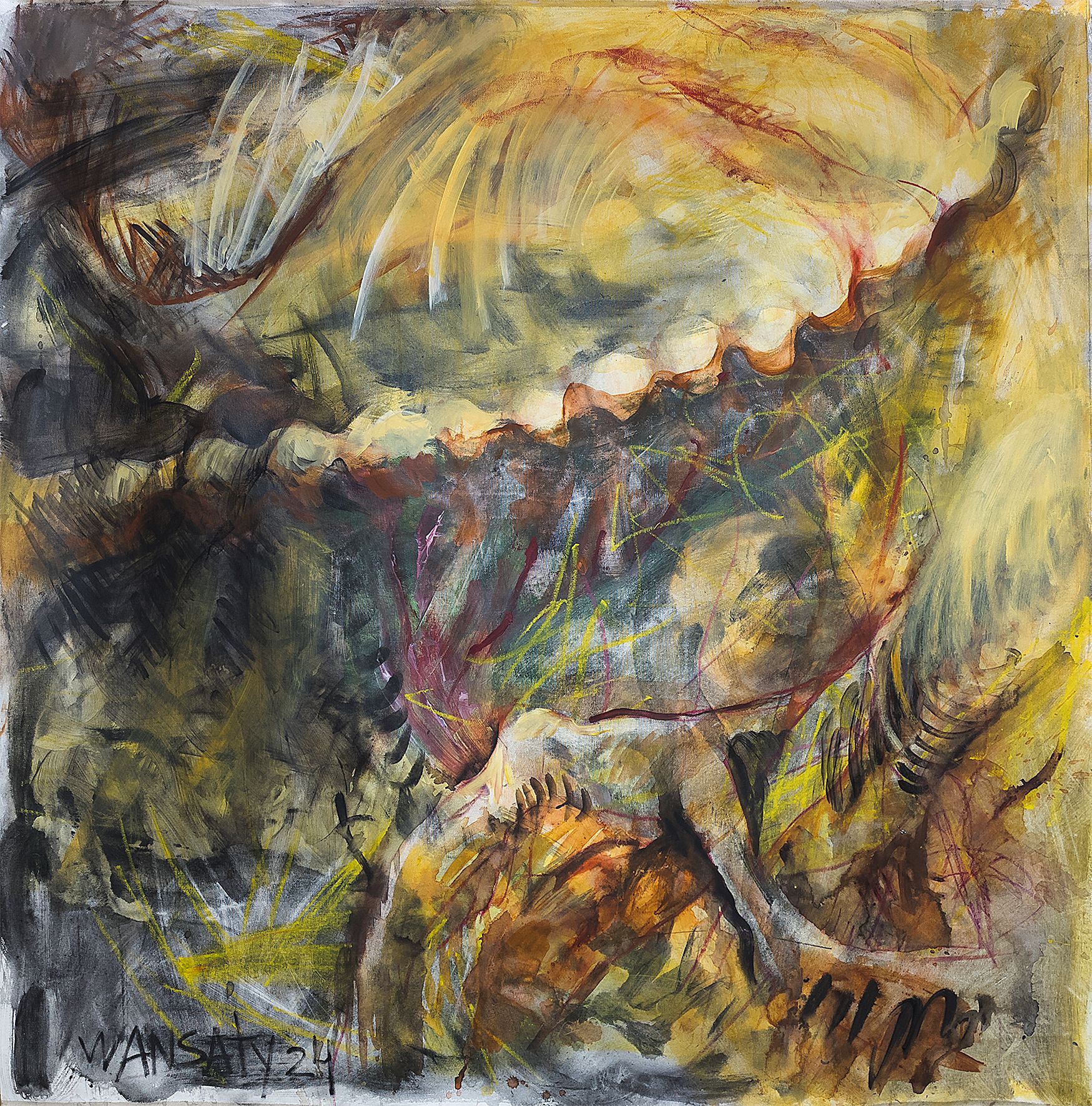 Татьяна Левченко (Картина, живопись - 
                  150 x 150 см) Хребет