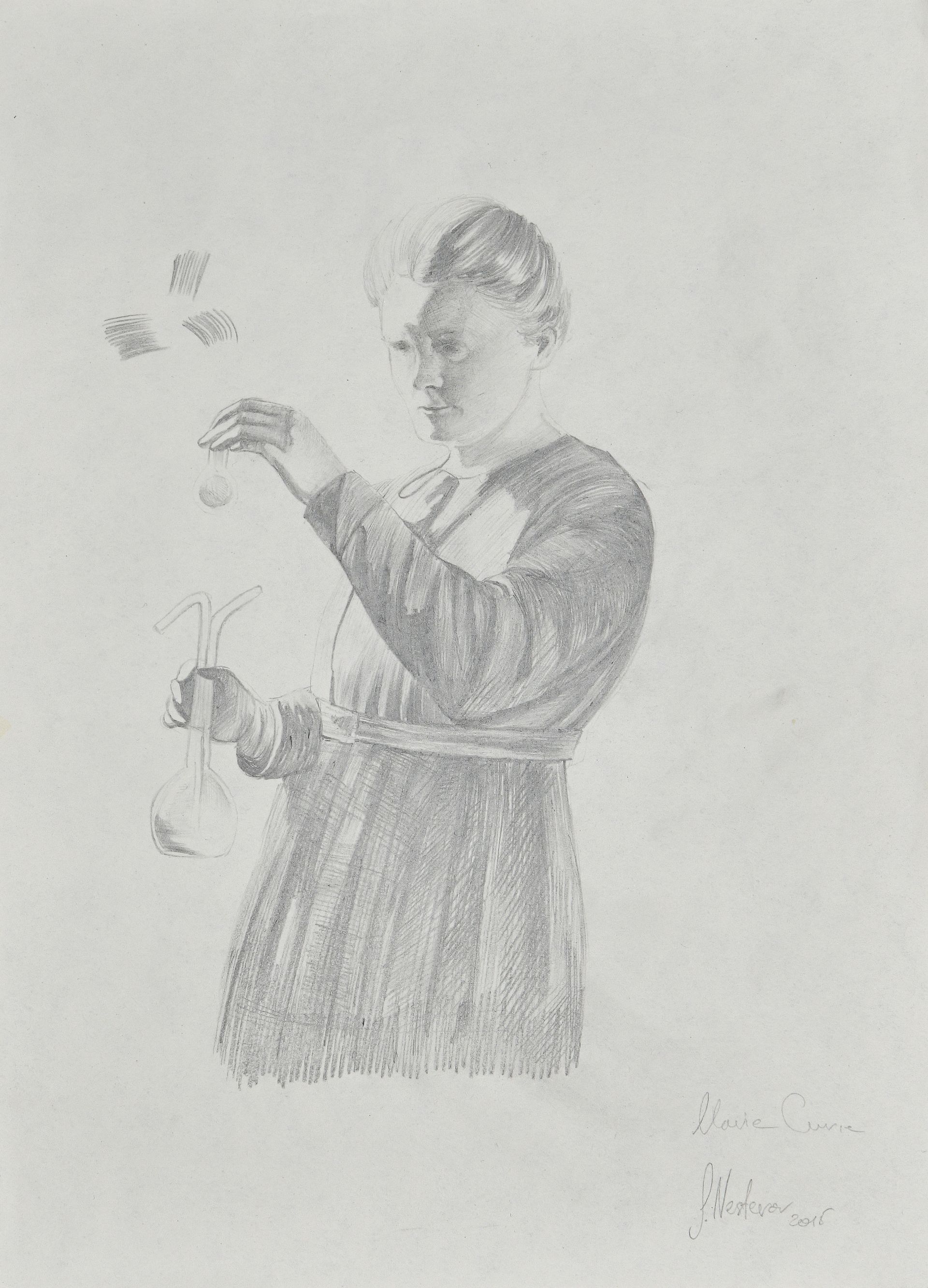 Слава Нестеров (Авторская графика - 
                  21 x 29.5 см) Мария Кюри