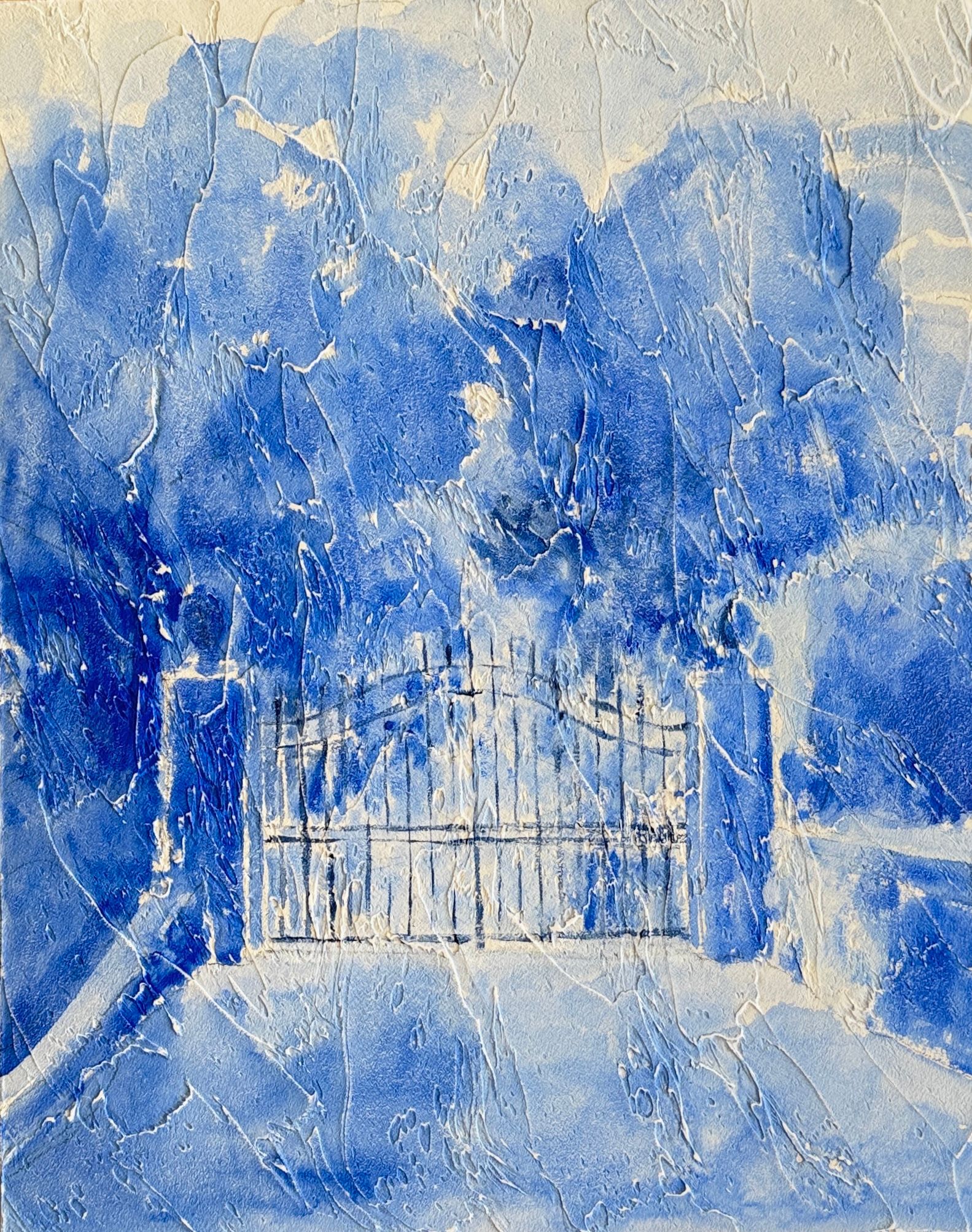 Наталья Чобанян (Картина, живопись - 
                  40 x 50 см) Из серии "В синем"