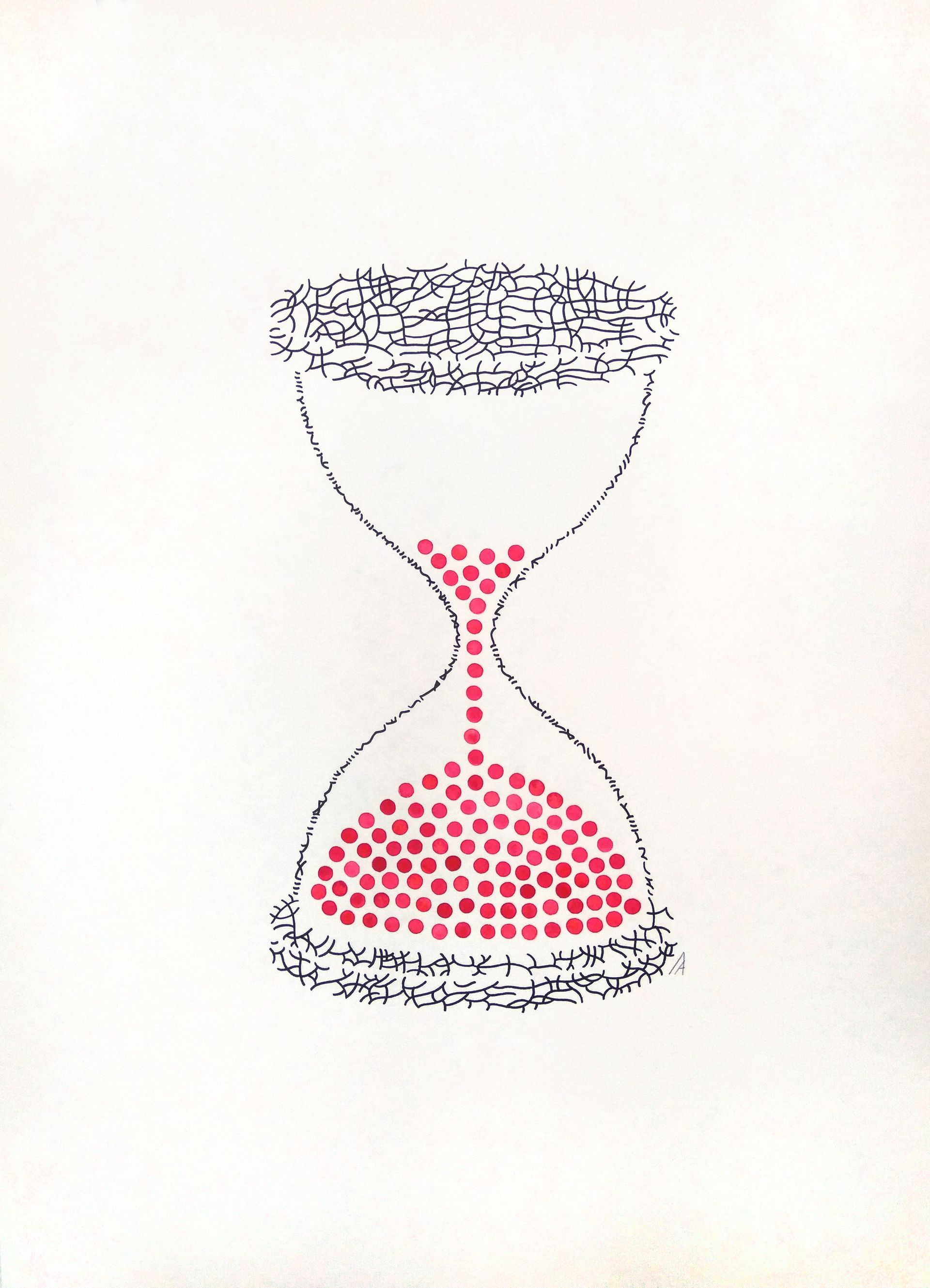 Анастасия Левина (Авторская графика - 
                  50 x 70 см) Часы