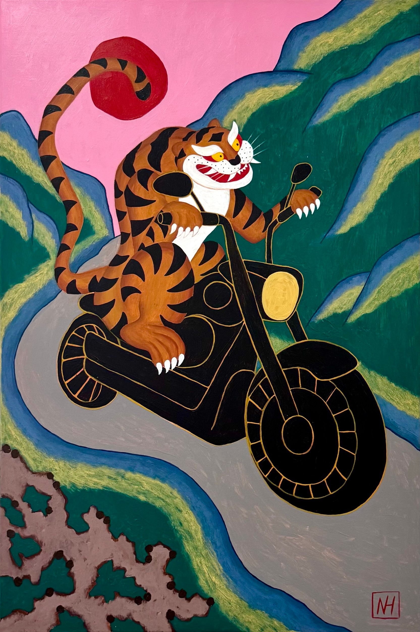 Наташа Хегай (Картина, живопись - 
                  60 x 90 см) Мототигр