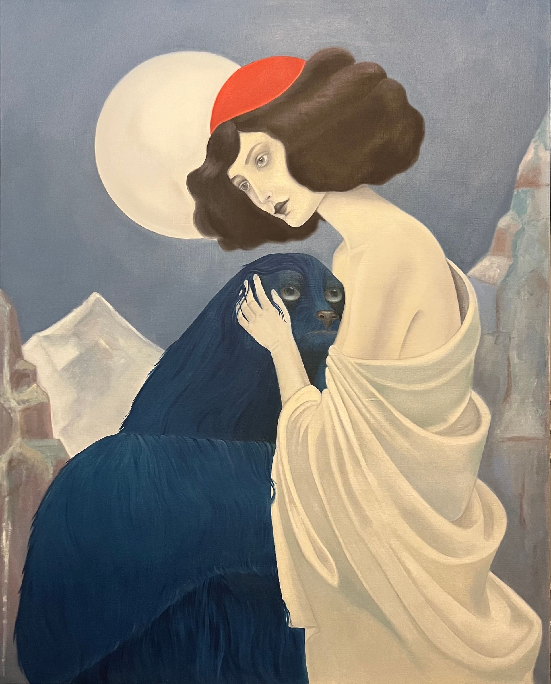 Нина Григель (Картина, живопись - 
                  80 x 100 см) В горах холодно обнимайтесь с йетти