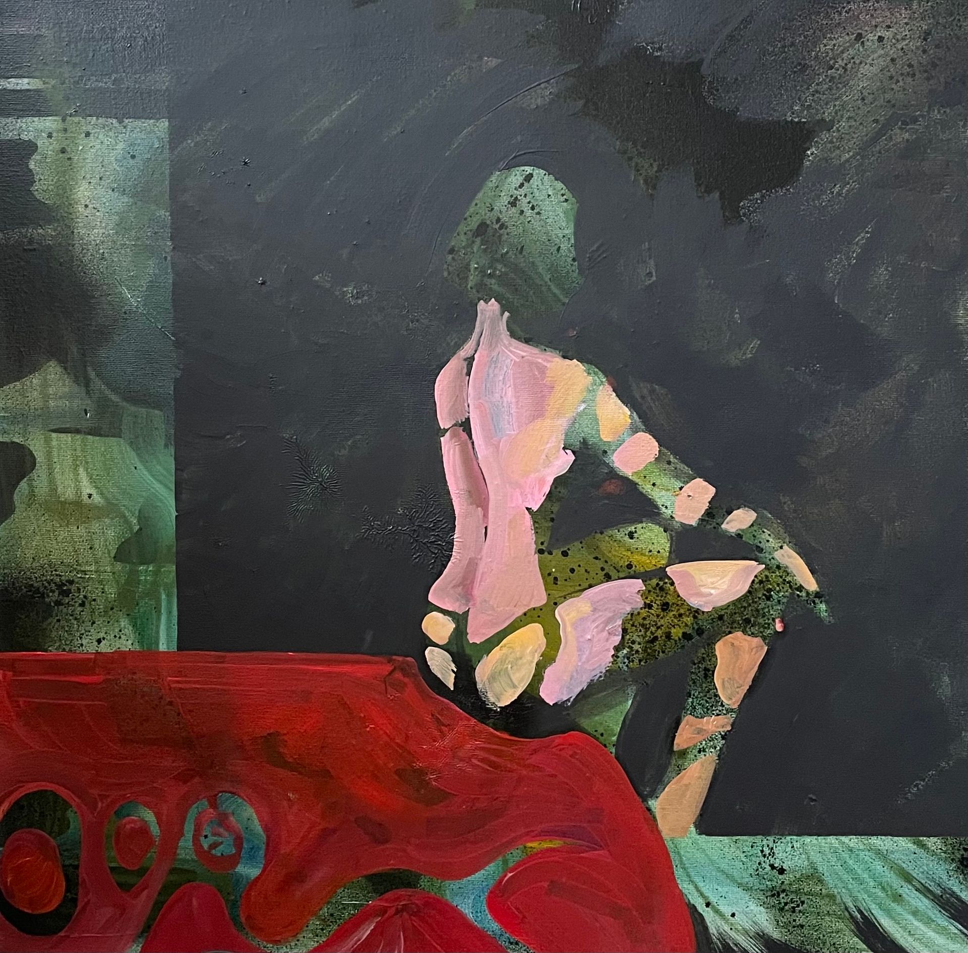 Ольга Елисеева (Картина, живопись - 
                  50 x 50 см) Red and Green