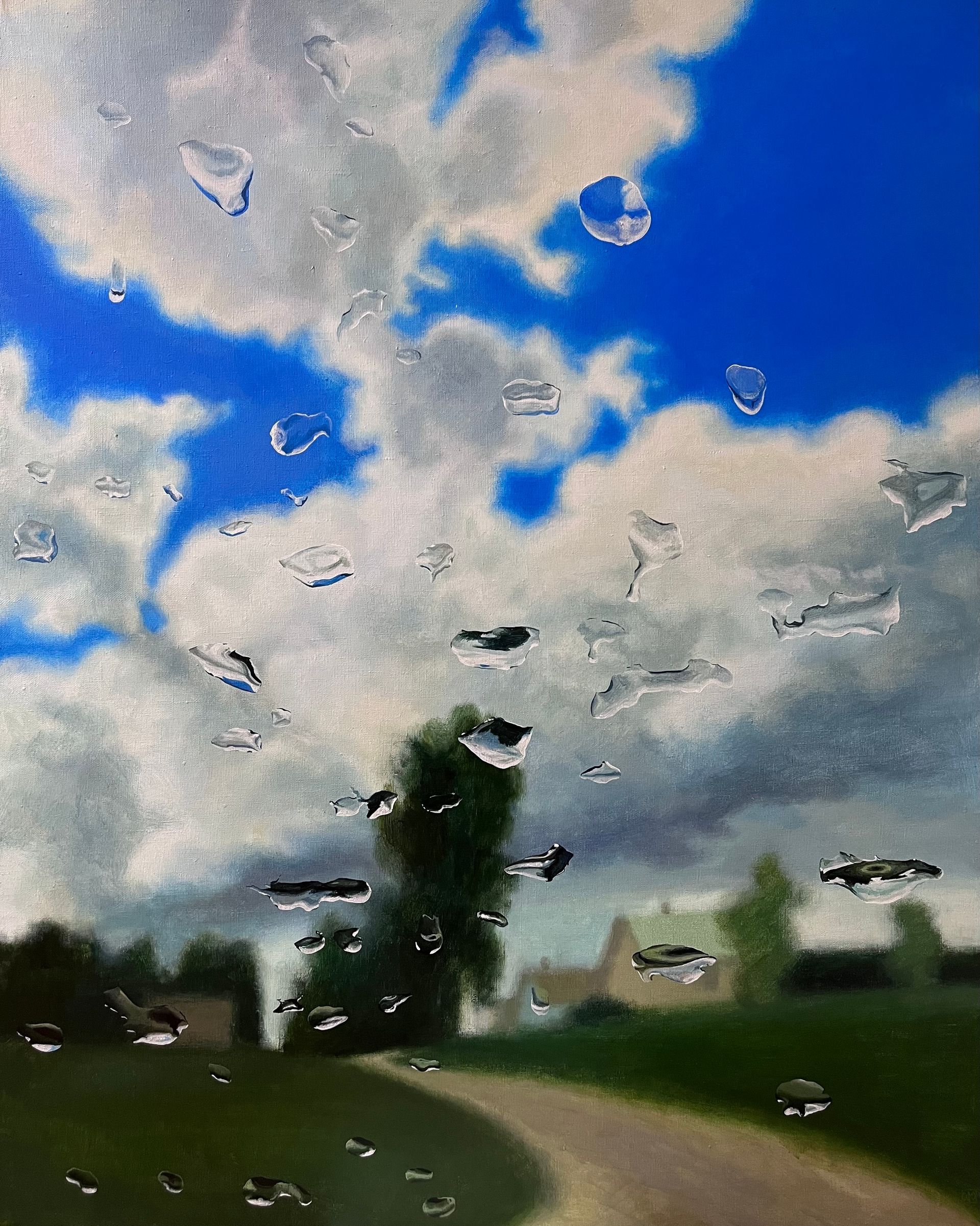 Александра Курьянова (Картина, живопись - 
                  80 x 100 см) Кончился дождь