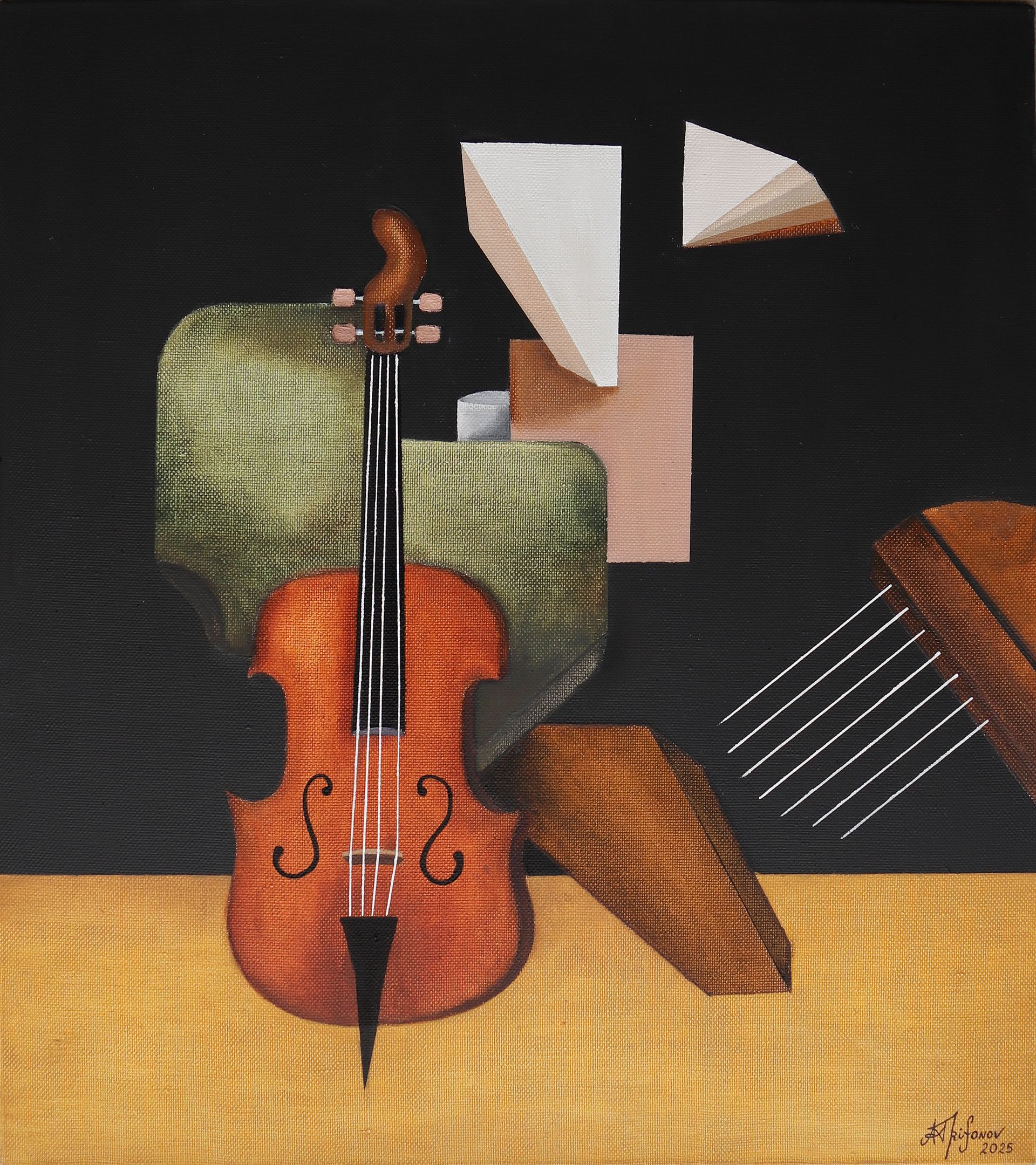 Александр Трифонов (Картина, живопись - 
                  80 x 90 см) Скрипка Энгра