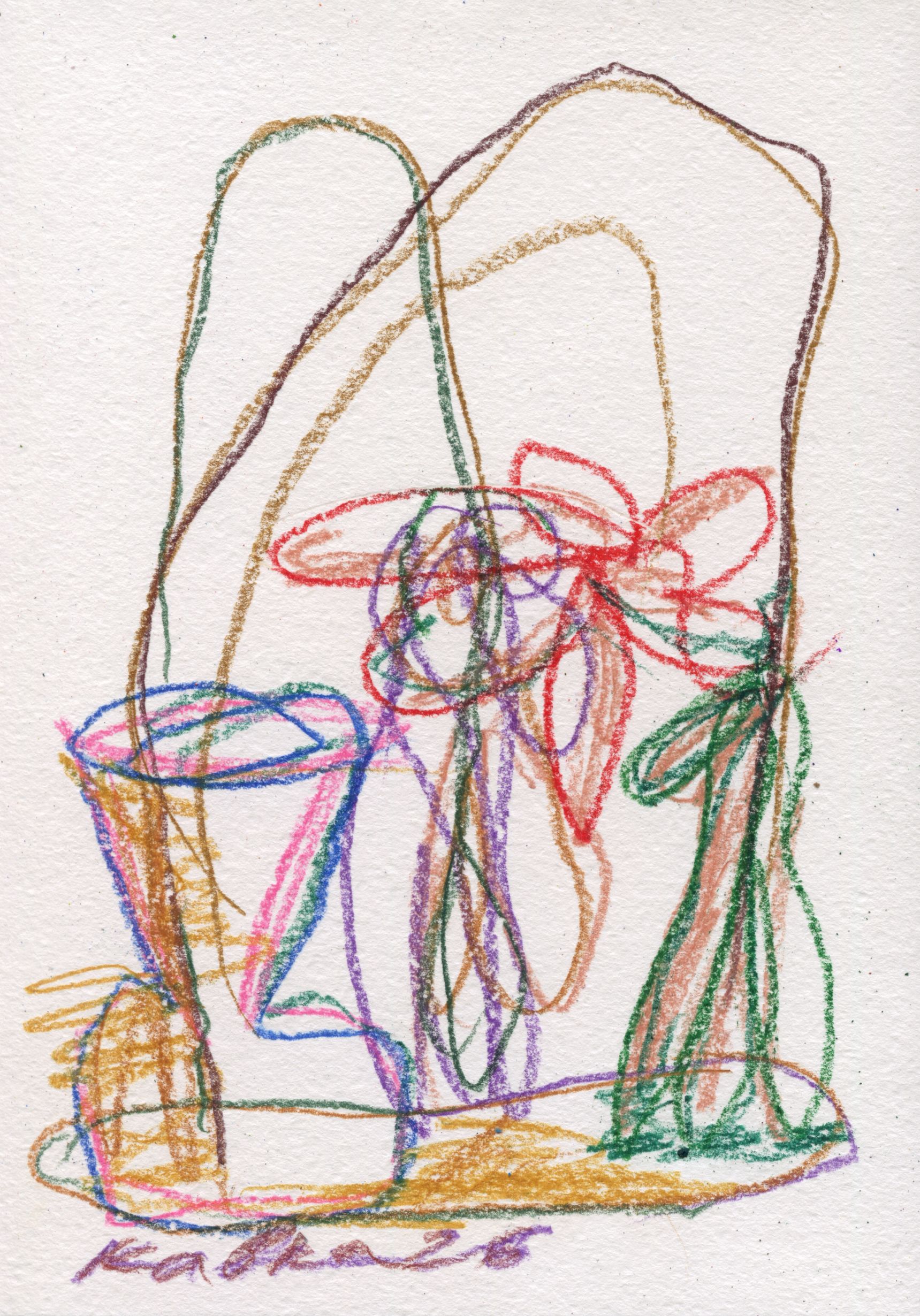 Дмитрий Кавка (Авторская графика - 
                  14.8 x 21 см) Натюрморт с цветами