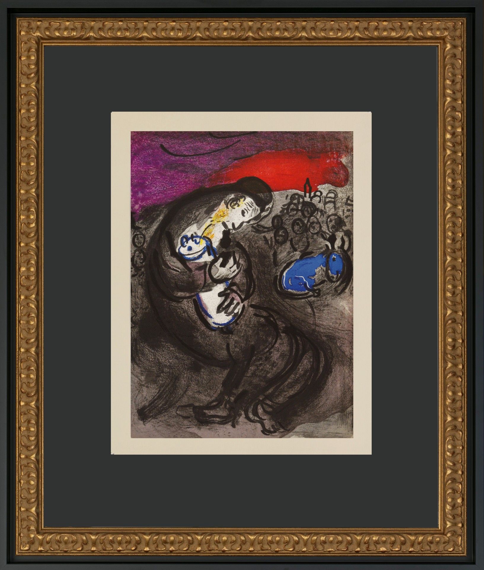 Марк Шагал (Графика печатная - 
                  26.3 x 36.4 см) Плач Иеремии