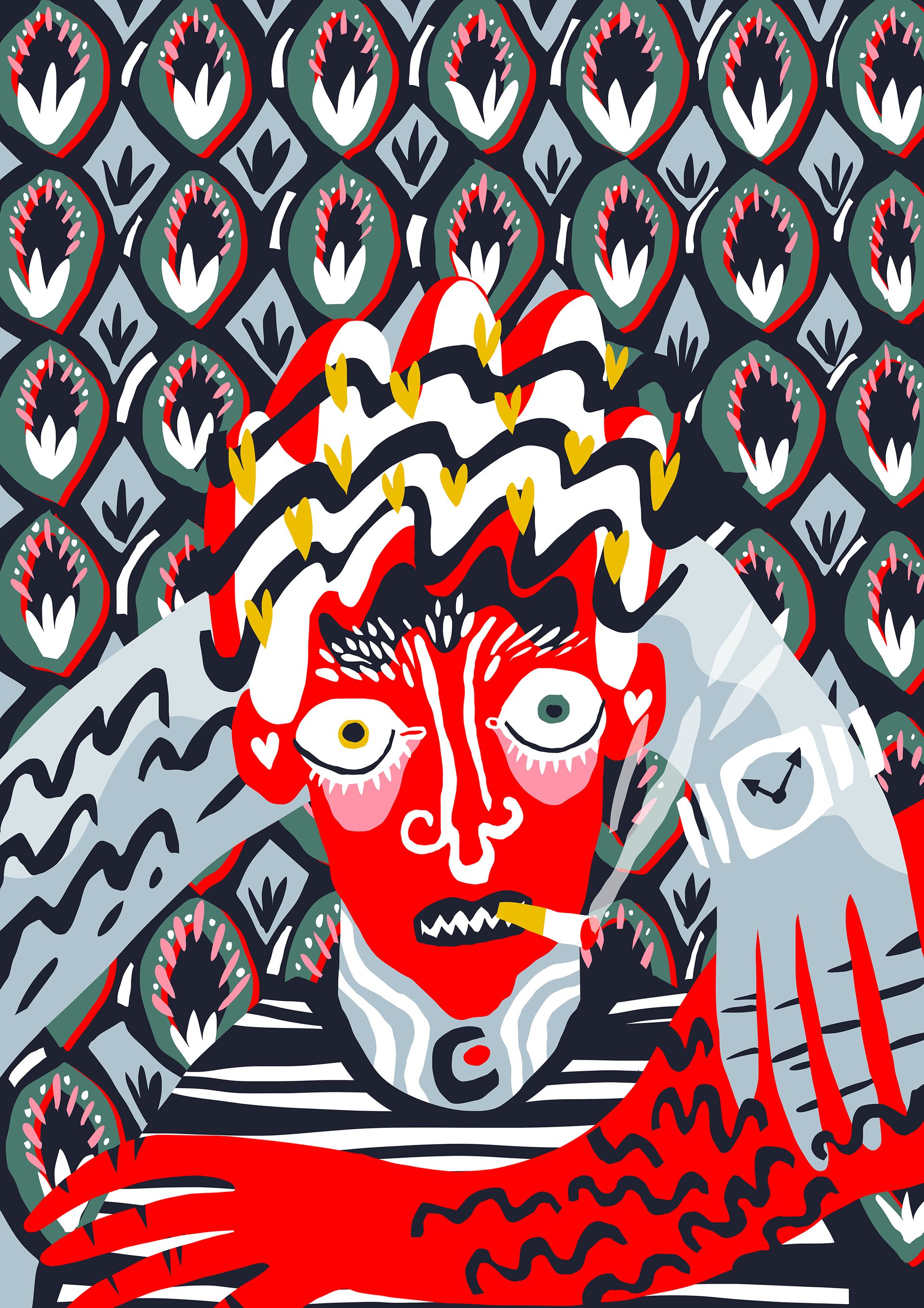 Лена Романовская (Графика цифровая (принты) - 
                  50 x 70 см) Парень