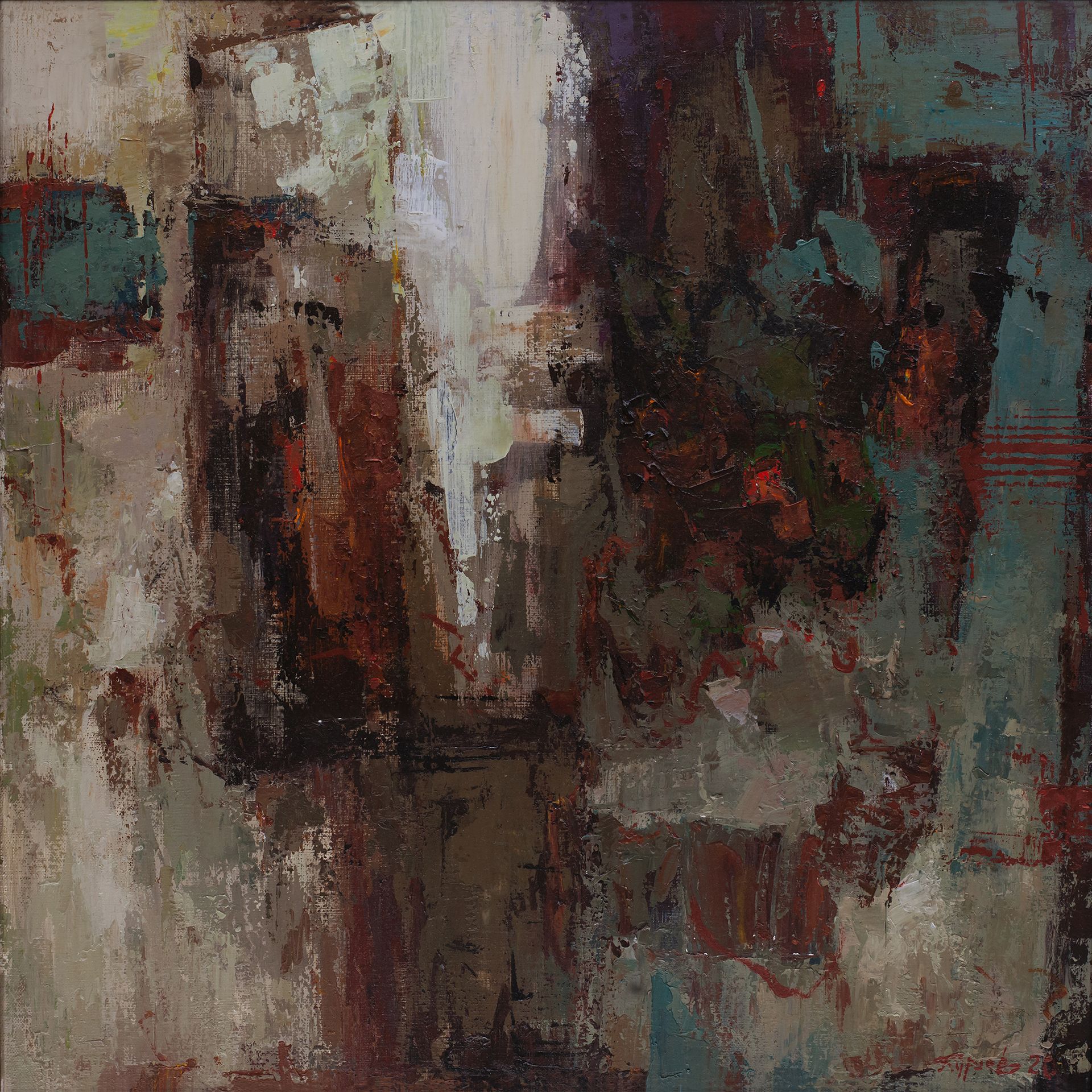 Евгений Бурцев (Картина, живопись - 
                  60 x 60 см) Старина