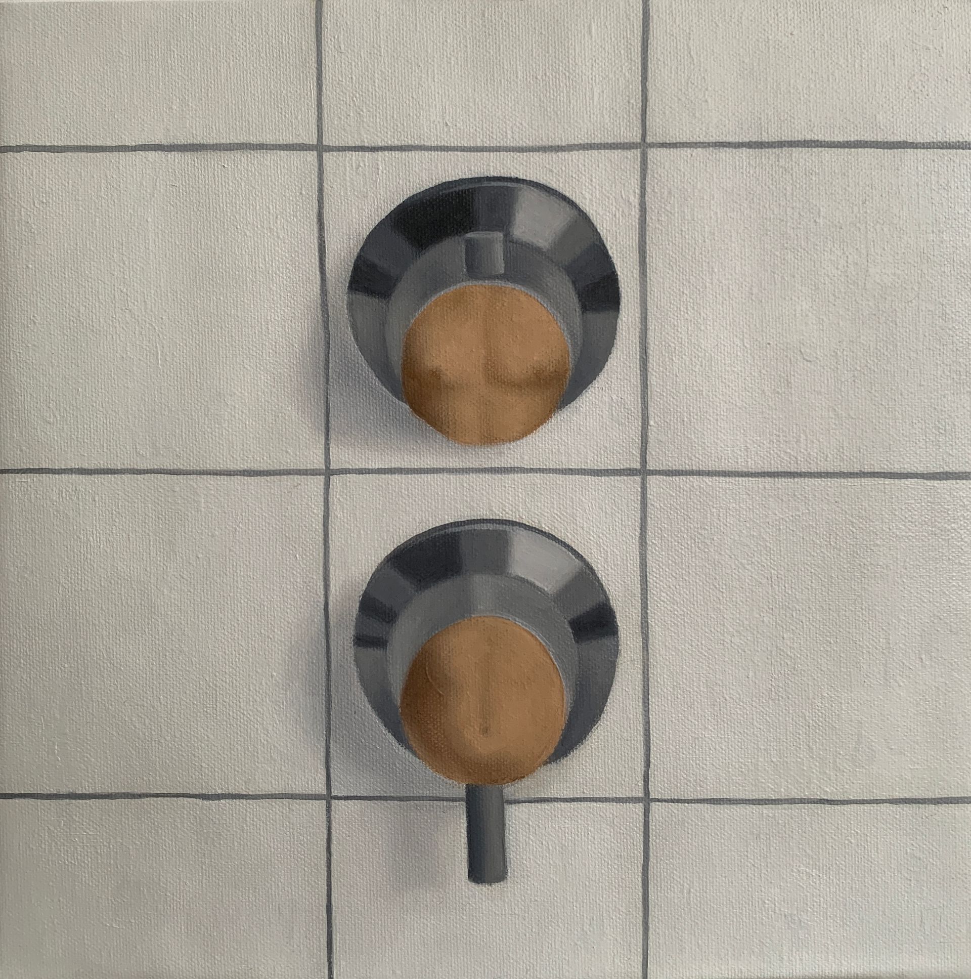 Ирина Бекетова (Картина, живопись - 
                  35 x 35 см) Горячий душ