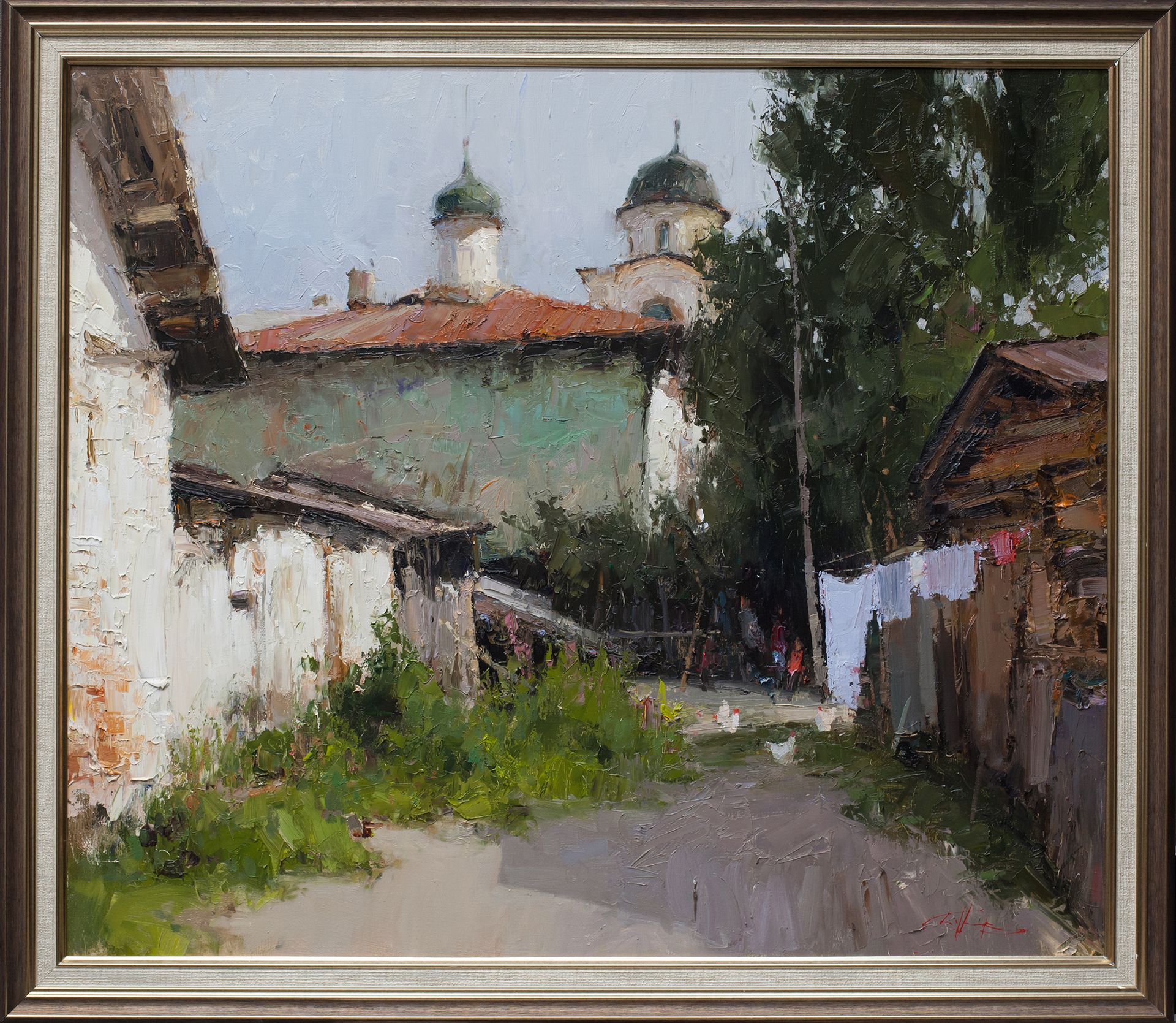 Евгений Бурцев (Картина, живопись - 
                  80 x 70 см) Дворик