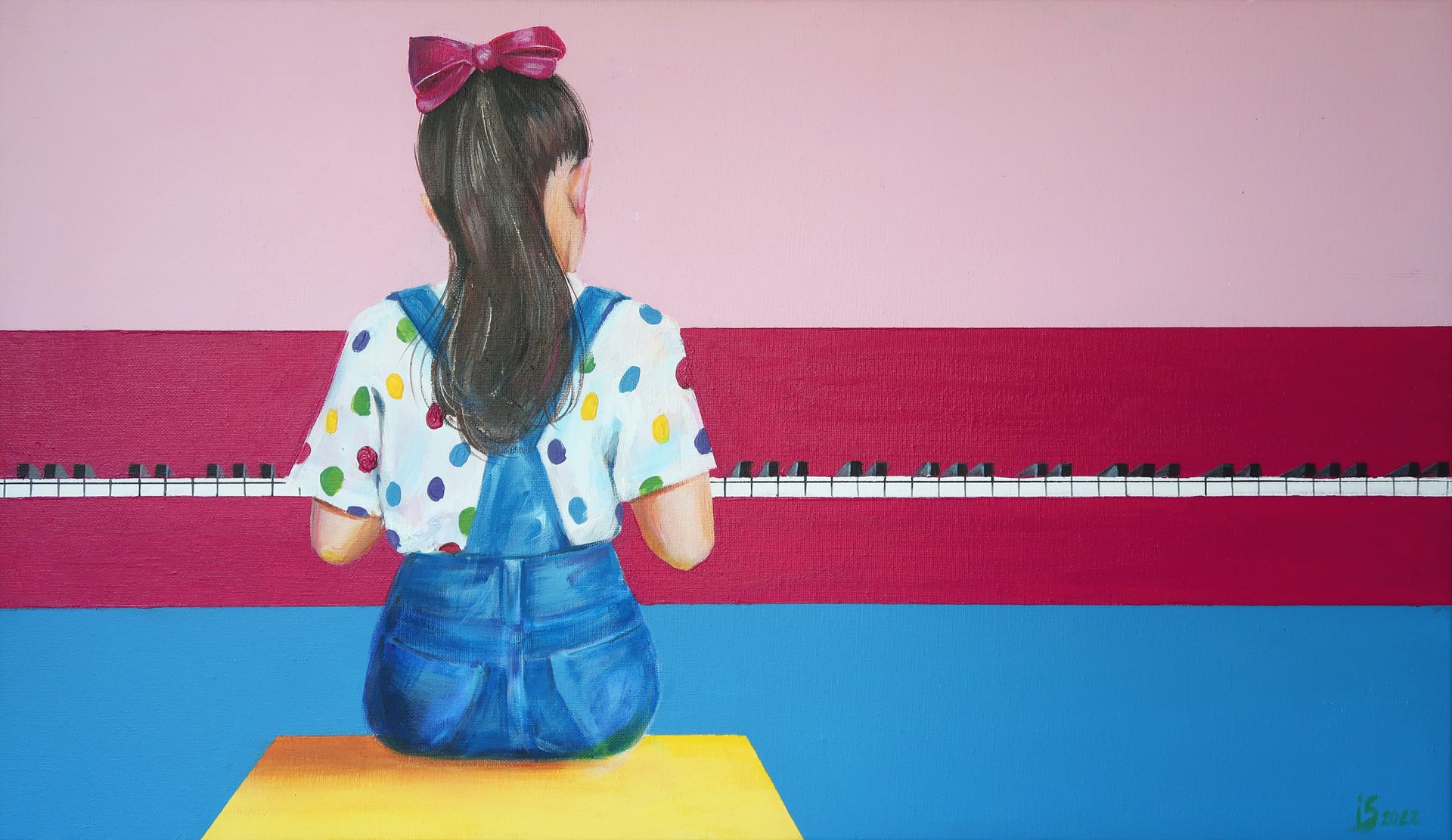 Светлана Искоских (Картина, живопись - 
                  70 x 40 см) Пианистка