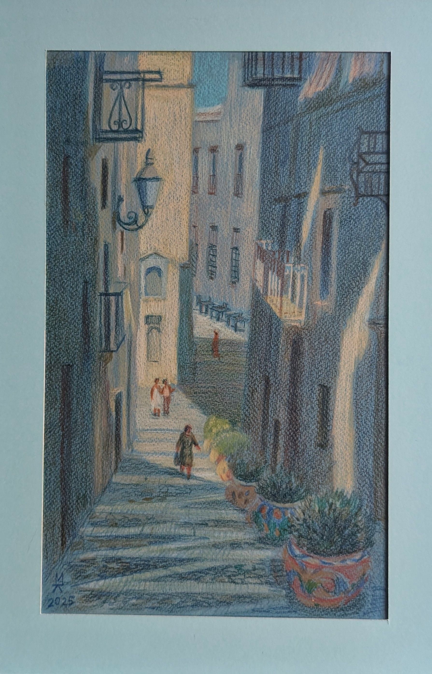 Екатерина Маланьина (Авторская графика - 
                  29 x 44 см) Ступеньки Чефалу