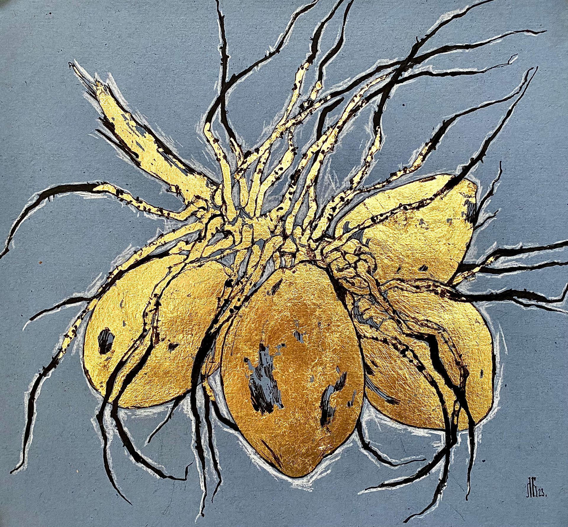 Лиза Бородинова (Авторская графика - 
                  32 x 29 см) Golden Coconut