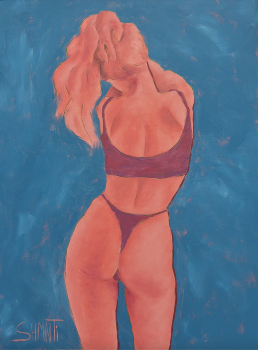 Shomina Ti (Картина, живопись - 
                  60 x 80 см) Розовая из серии "Танец"