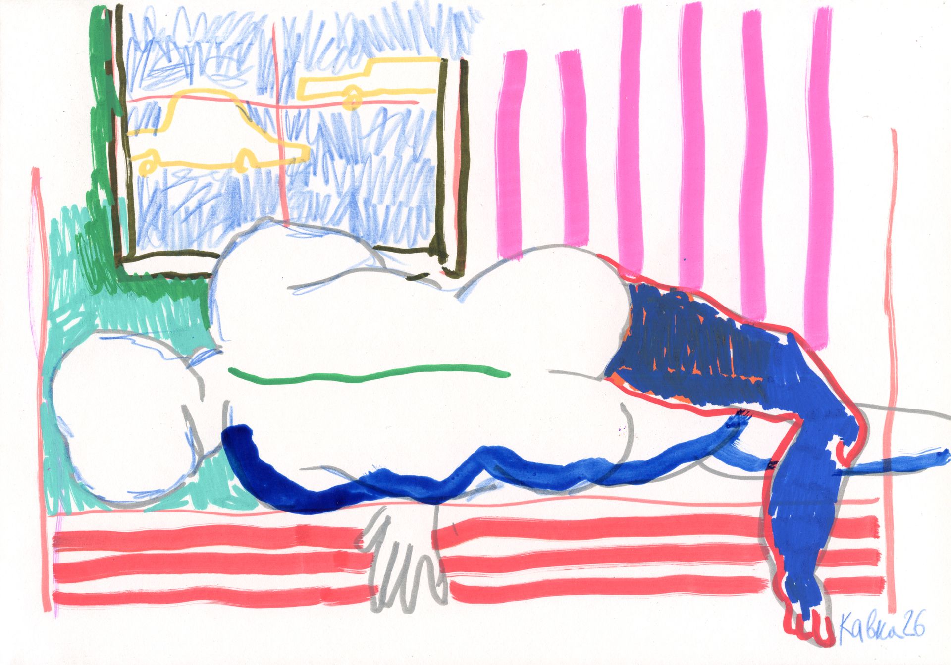 Дмитрий Кавка (Авторская графика - 
                  29.7 x 21 см) Женщина