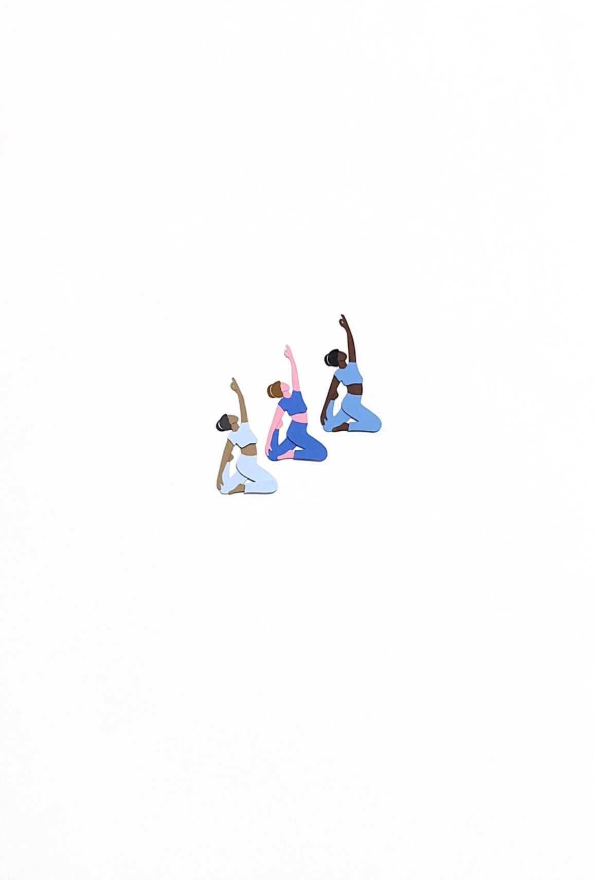 Ксения Олейник (Коллаж / ассамбляж - 
                  42 x 60 см) Йога троих