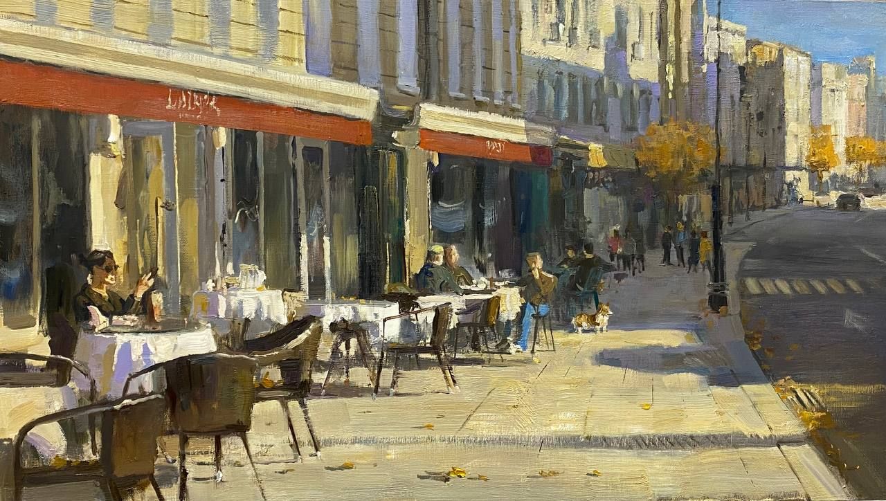 Вячеслав Кривцов (Картина, живопись - 
                  70 x 40 см) Дневной променад