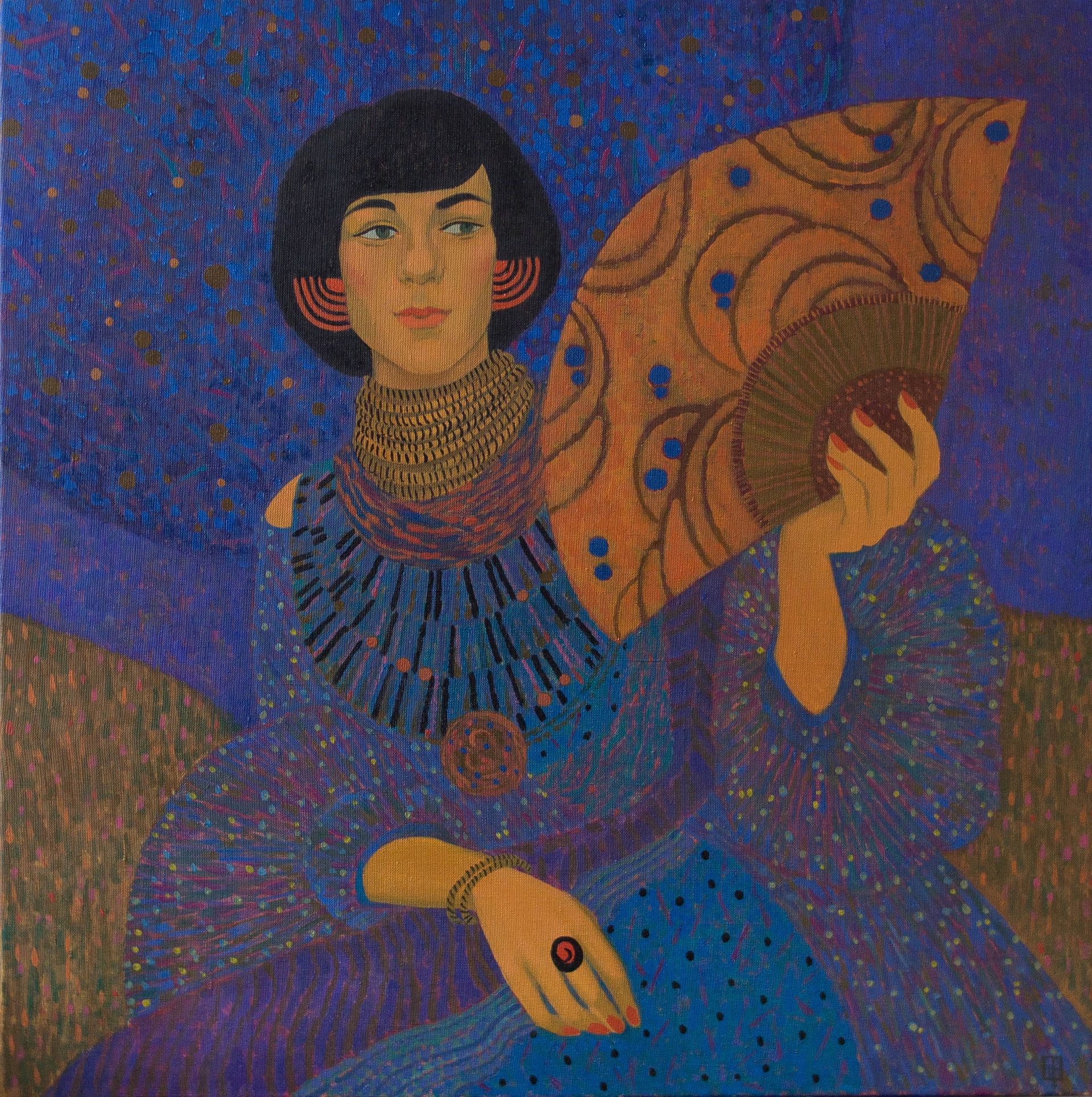 Екатерина Щепина (Картина, живопись - 
                  70 x 70 см) Золотой веер