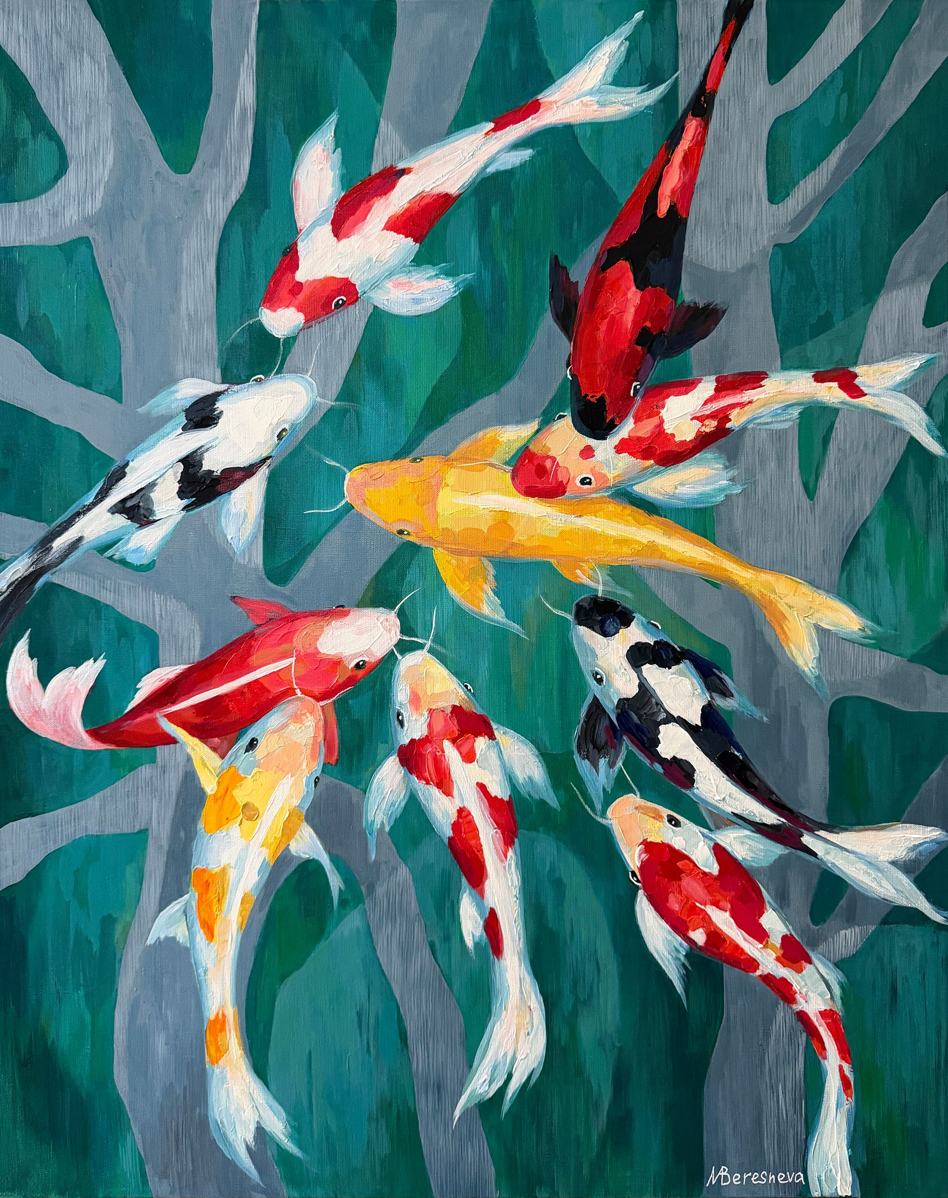 Марина Береснева (Картина, живопись - 
                  80 x 100 см) Изумрудный лес