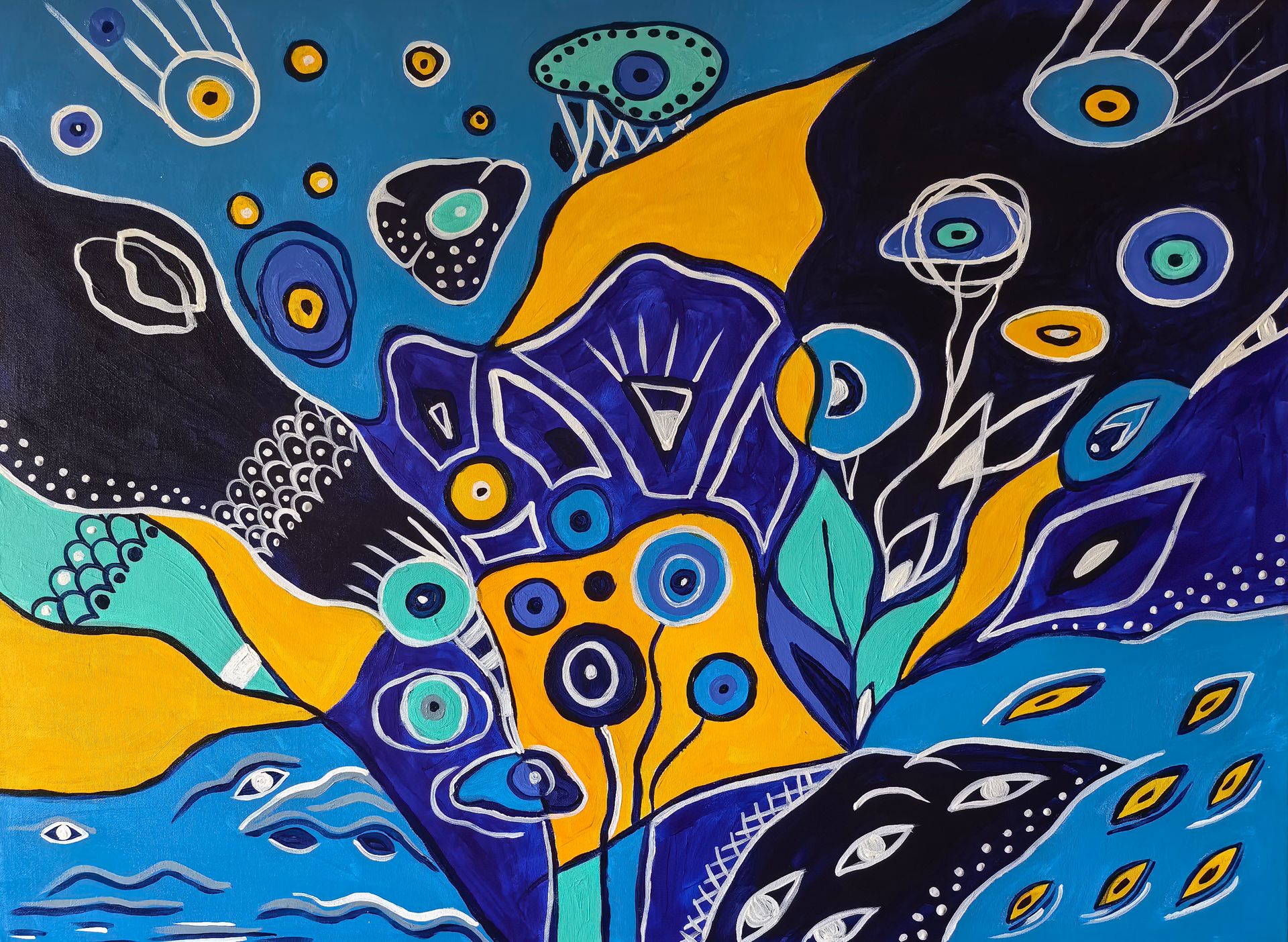 Ирина Шумская (Картина, живопись - 
                  80 x 60 см) Небесные цветы