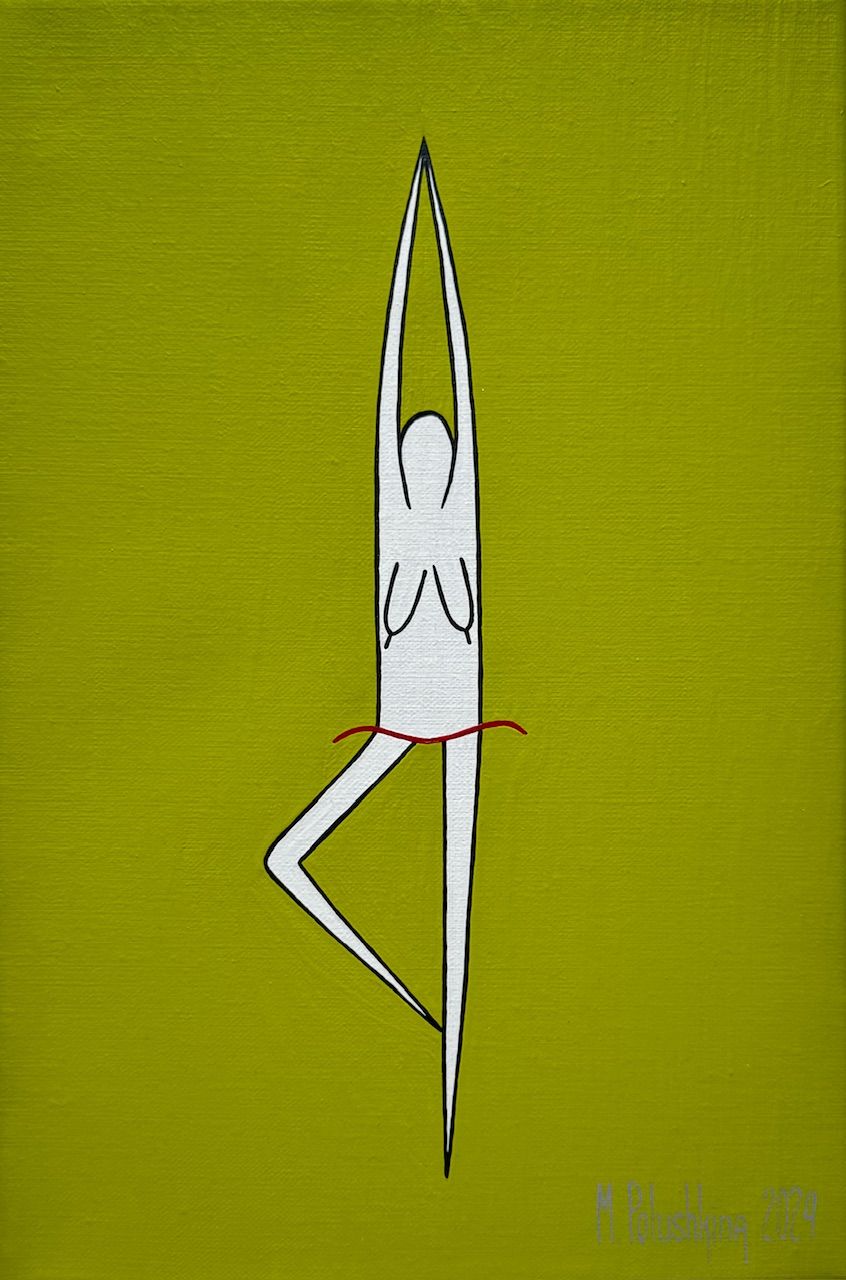 Мария Полушкина (Картина, живопись - 
                  20 x 30 см) Yoga 2