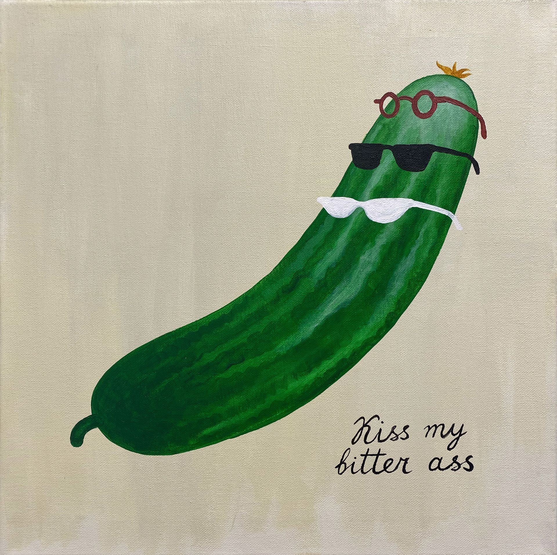 Еликука (Картина, живопись - 
                  40 x 40 см) Kiss My Bitter Ass