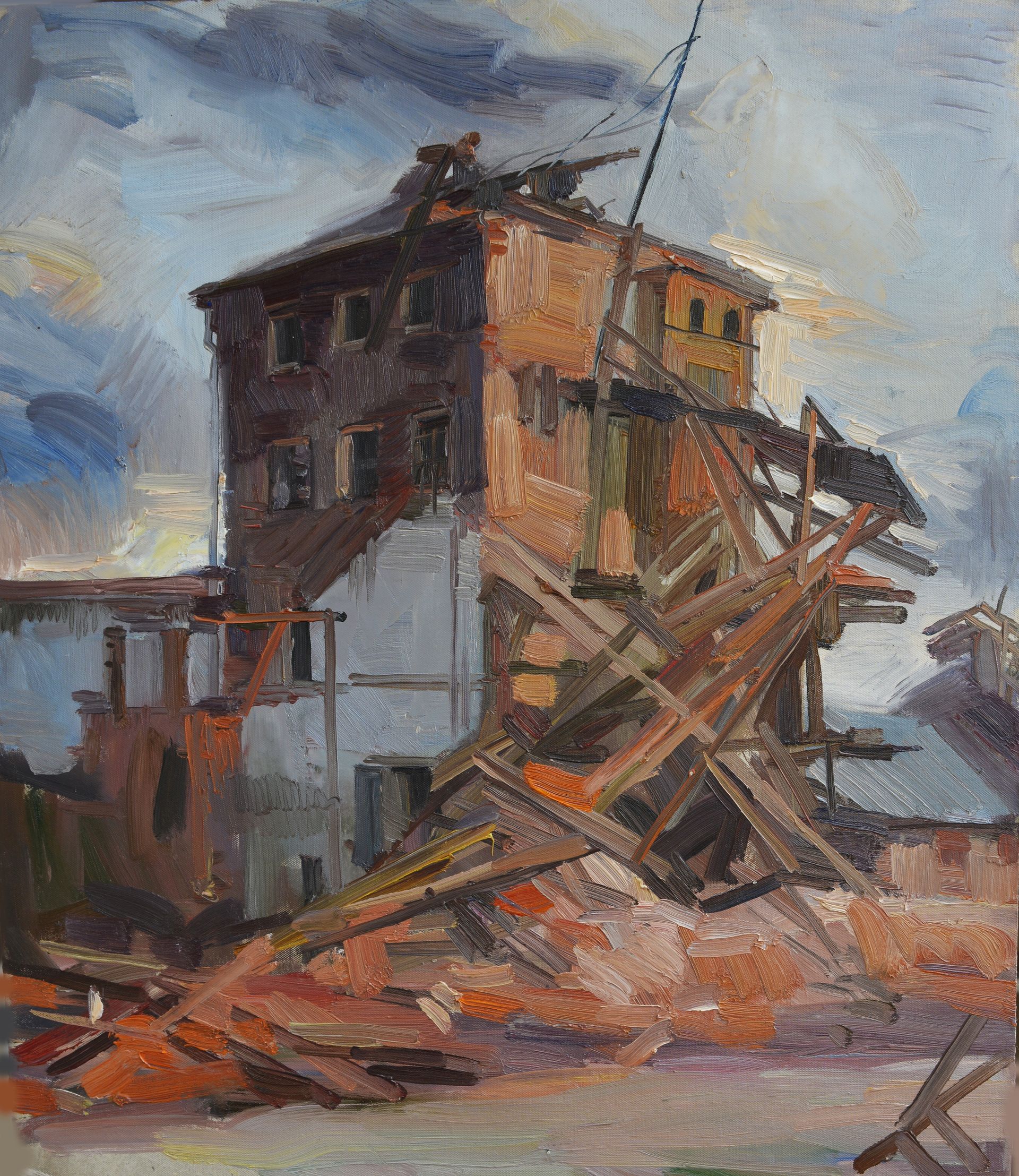 Екатерина Лутохина (Авторская графика - 
                  53.4 x 62.2 см) Окраины 4