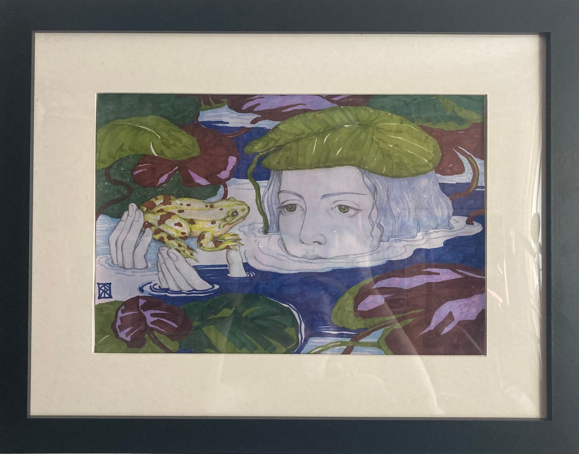 Ольга Апрышко (Авторская графика - 
                  40 x 30 см) С первого взгляда