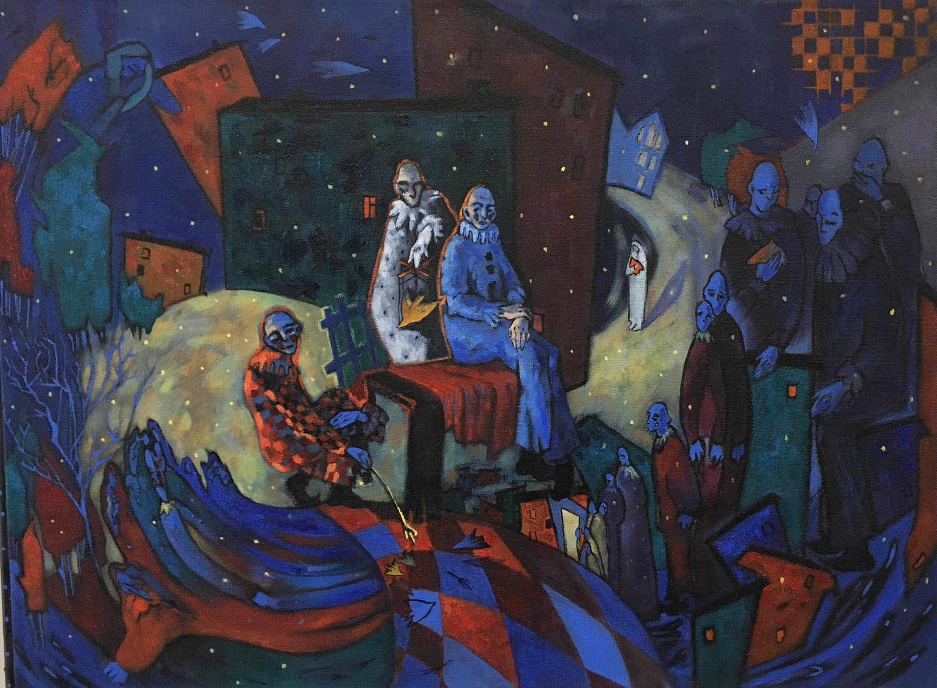 Анастасия Куклина (Картина, живопись - 
                  80 x 60 см) Общество спектакля