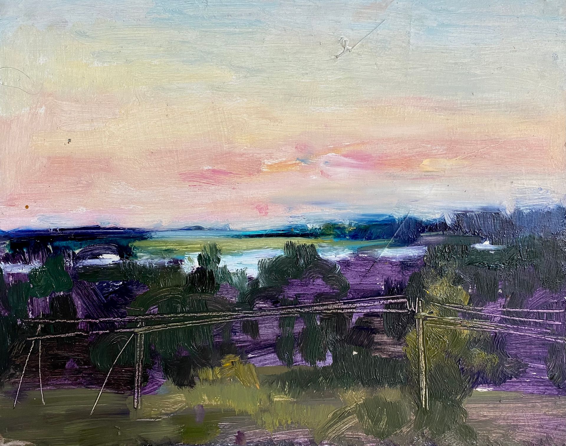 Алина Буглеева (Картина, живопись - 
                  23 x 20 см) Фиолетовые тени