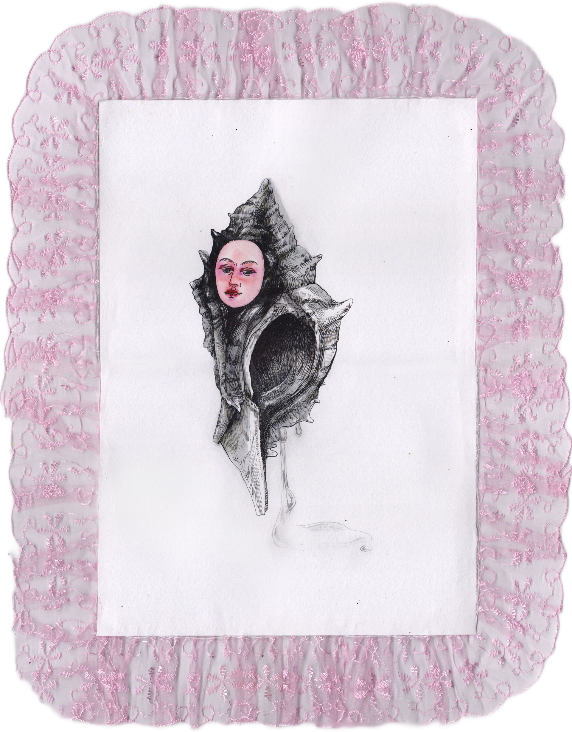 Оля Душкина (Авторская графика - 
                  31.5 x 40.5 см) Хорни