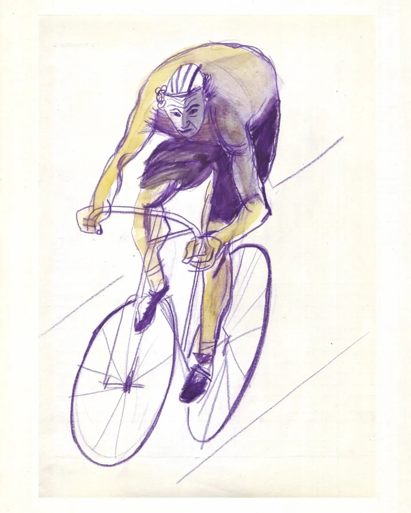 Варвара Голланд (Авторская графика - 
                  32 x 39 см) Сиреневый